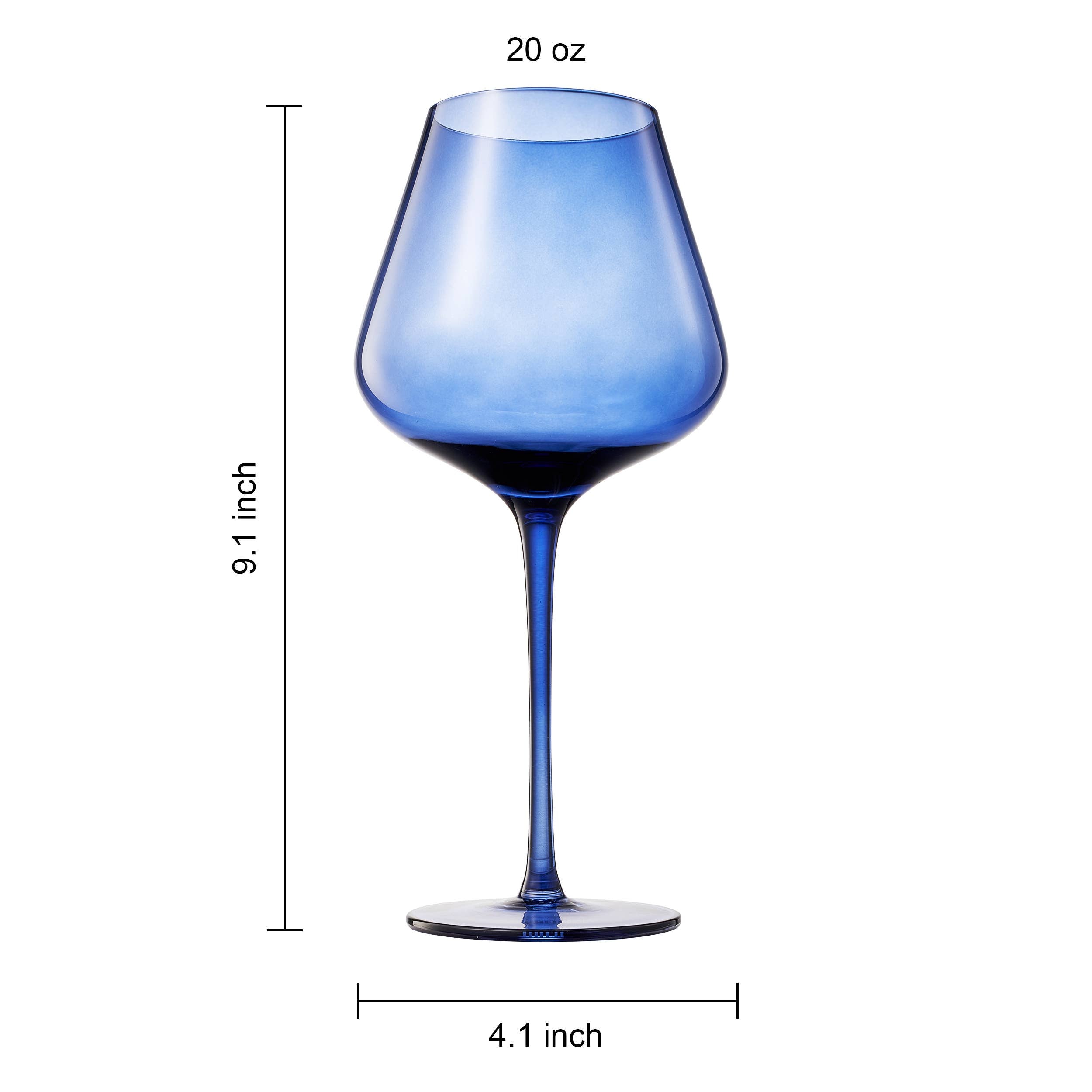 Colors of Paris, France, Wine Glassware | Set of 5, 20 OZ - Decor Addict, LLC