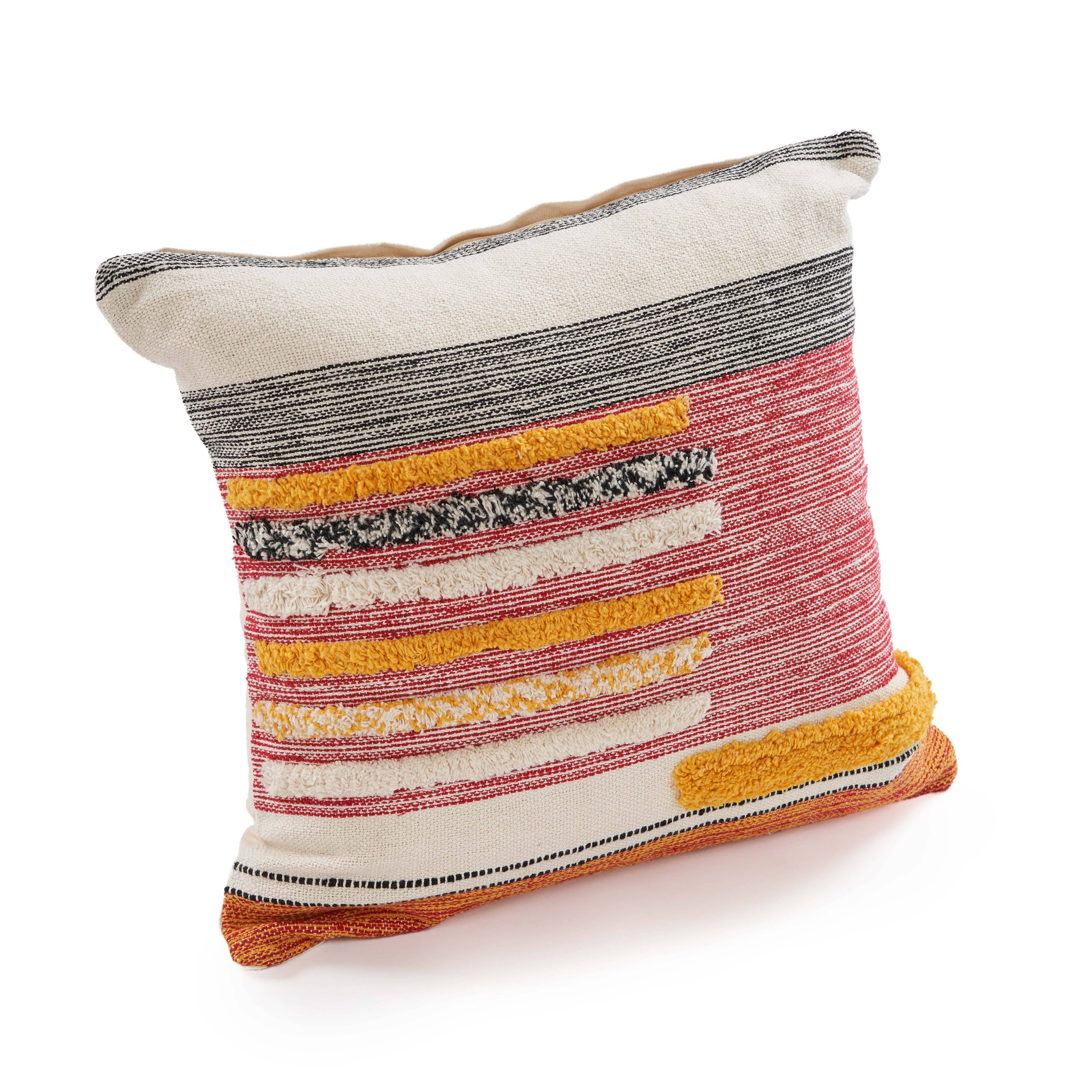 Multi-Lined Throw Pillow: Multi / 14" x 36" / Poly Filled - Decor Addict, LLC