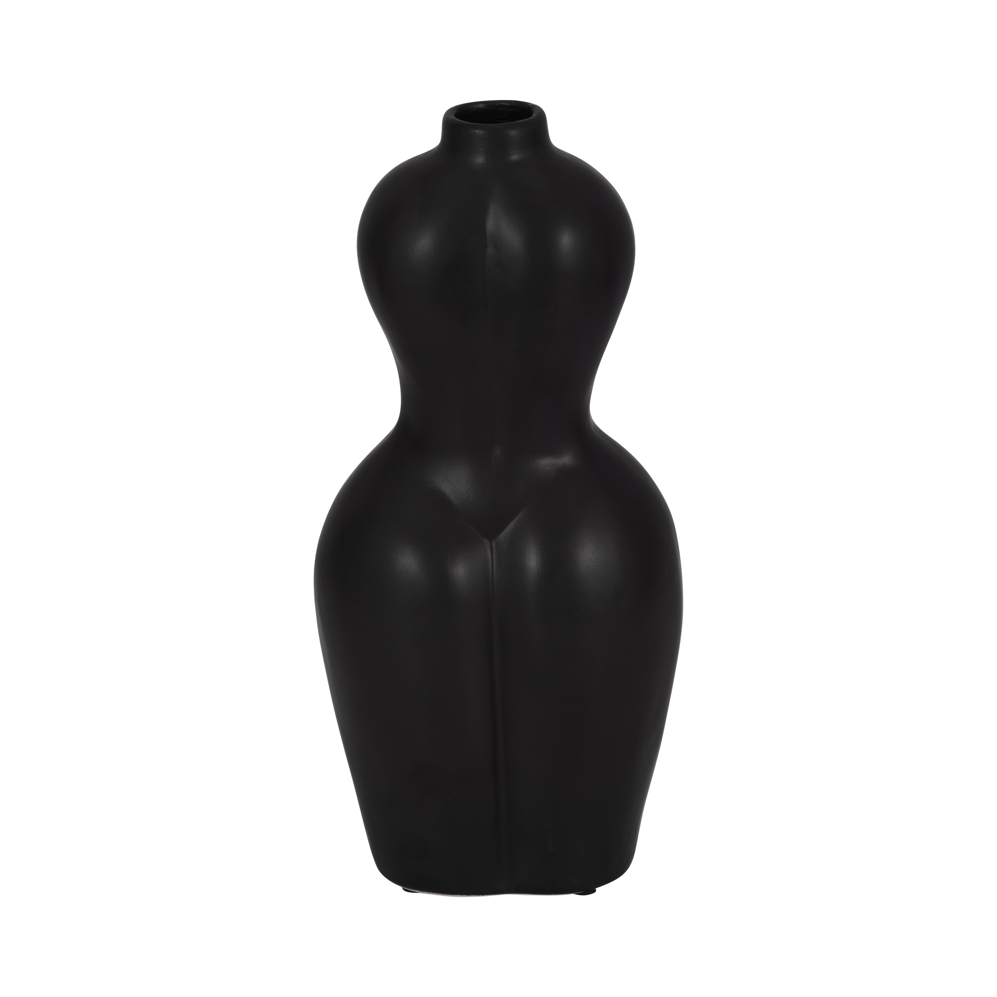 Dol, 12"h Torso Vase, Black - Decor Addict, LLC