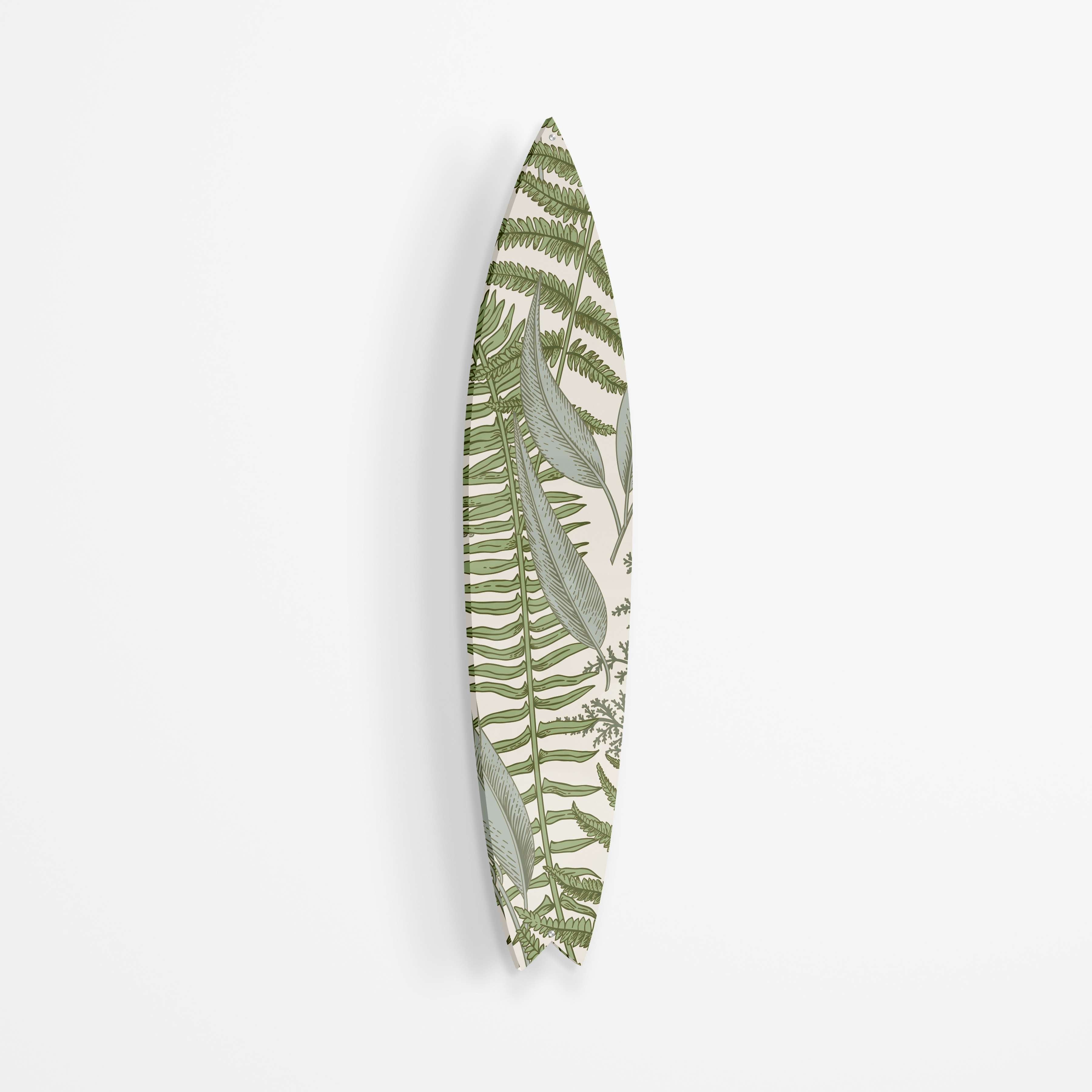 Ferns Botanical Light Acrylic Surfboard Wall Art - Decor Addict, LLC