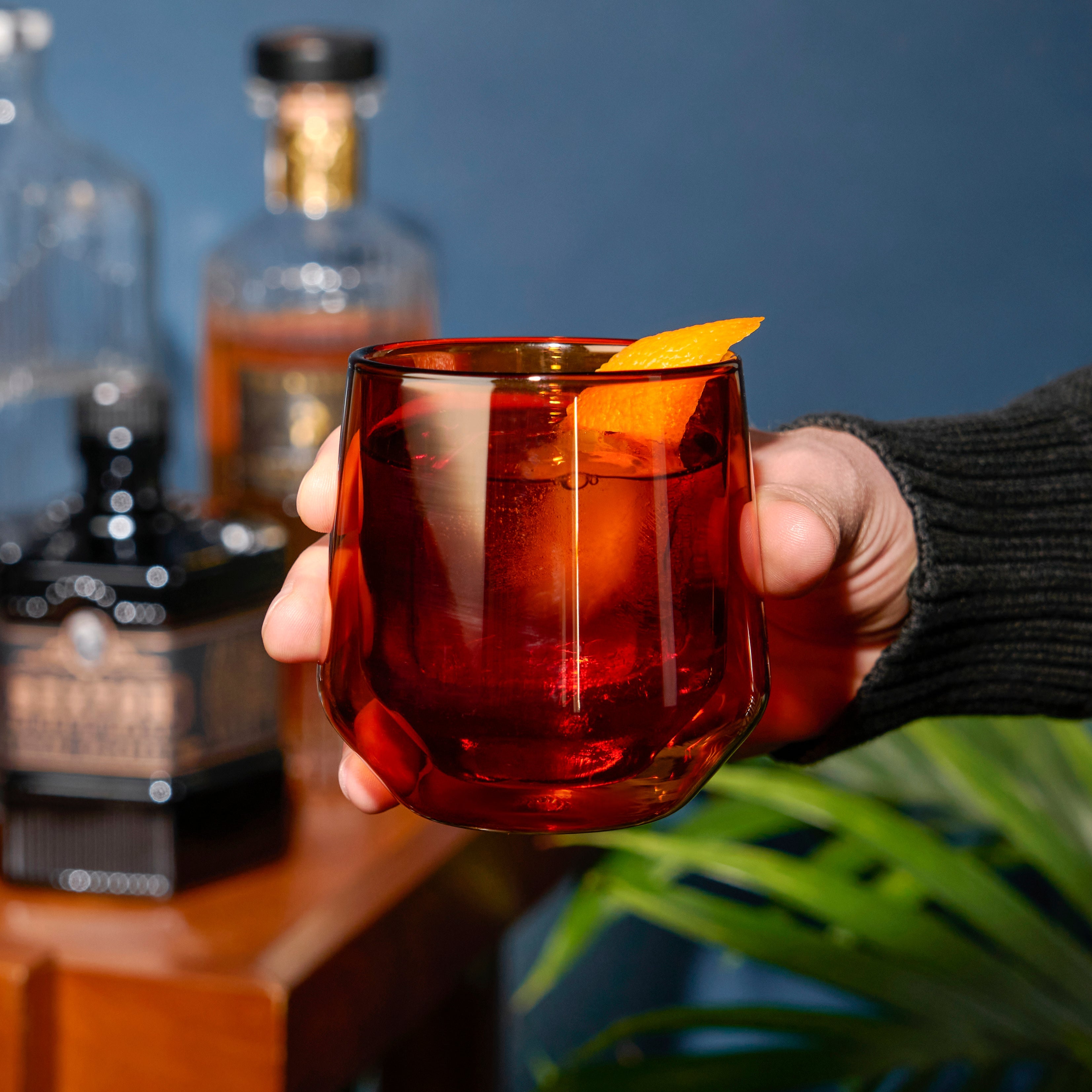 Aurora Double-Walled Tumblers in Amber Set of 2 - Decor Addict, LLC