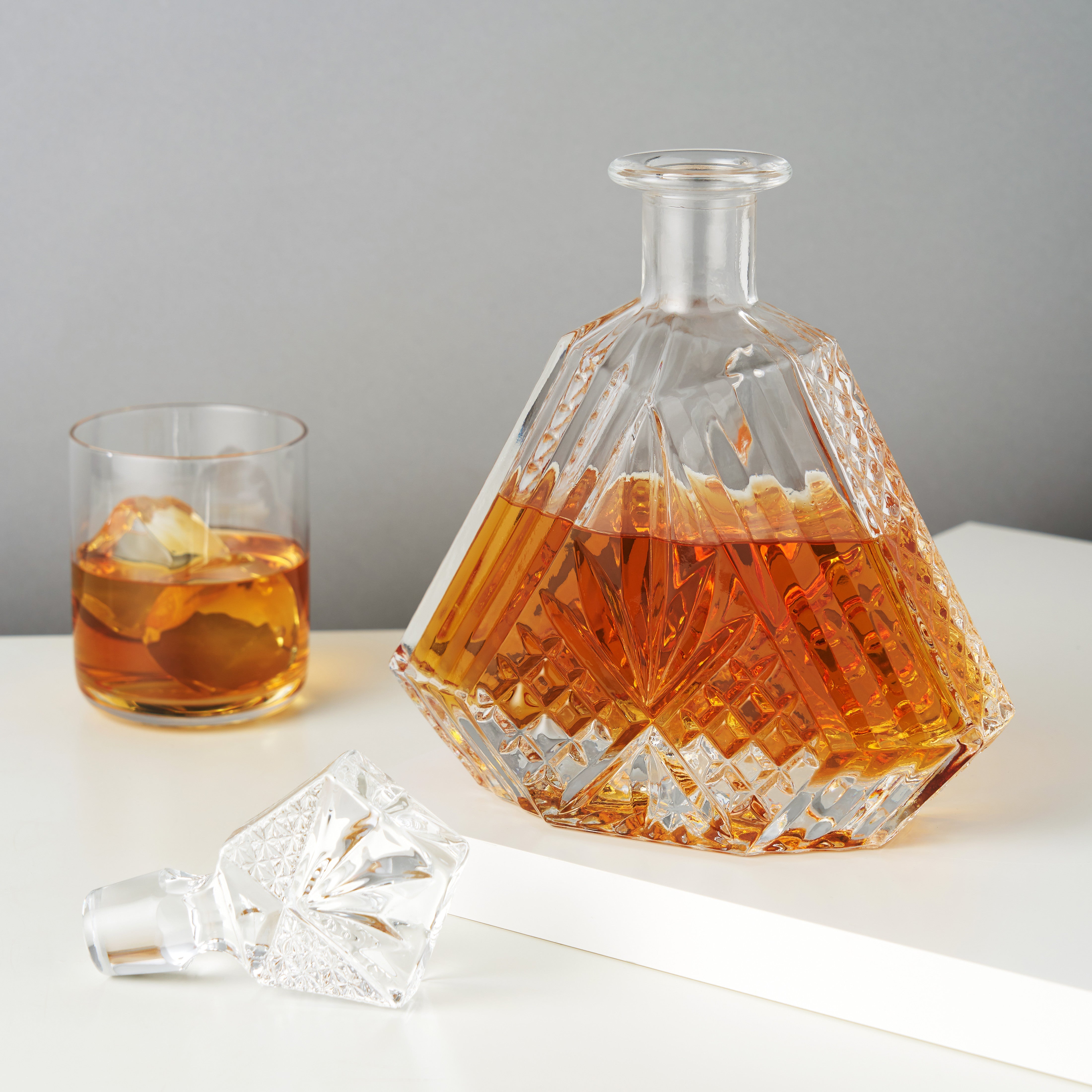 Admiral Crystal Irish Cut Whiskey Decanter - Decor Addict, LLC
