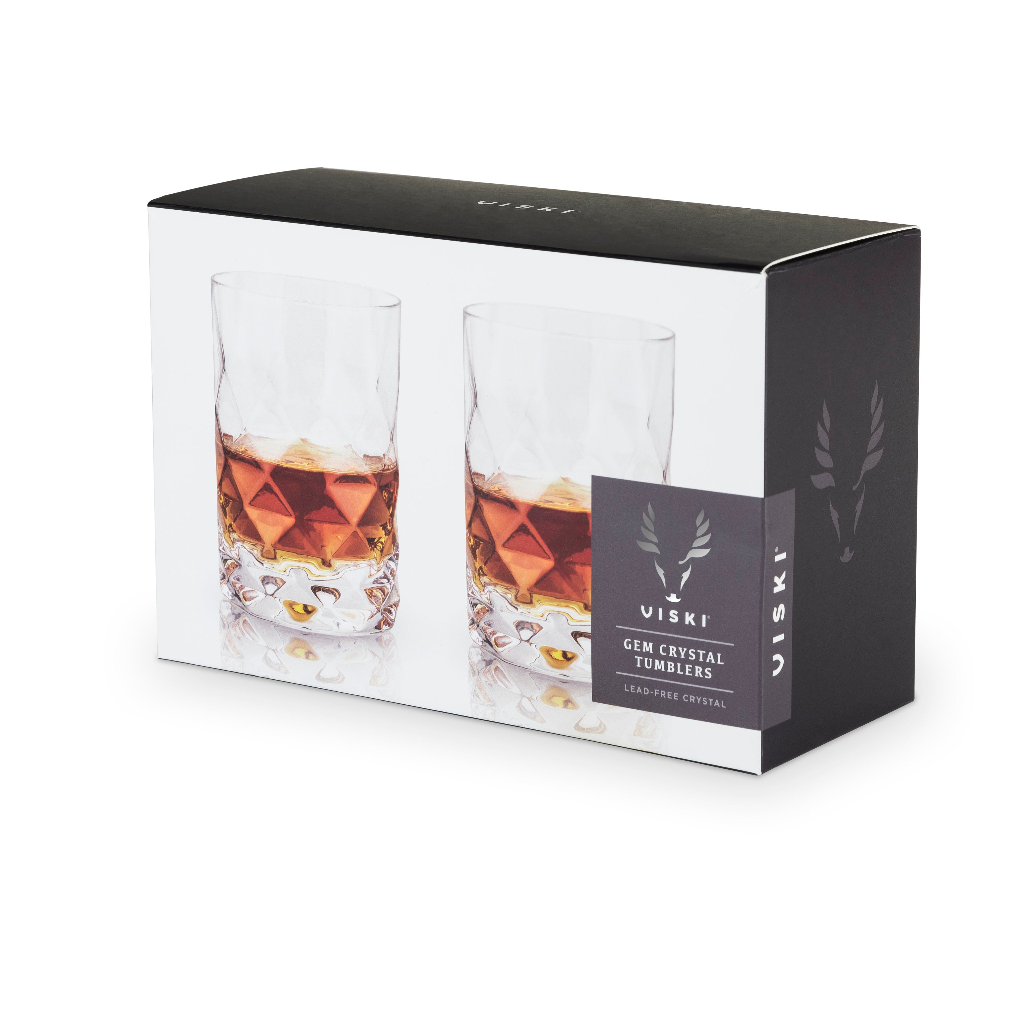 Gem Crystal Tumblers Set of 2 - Decor Addict, LLC