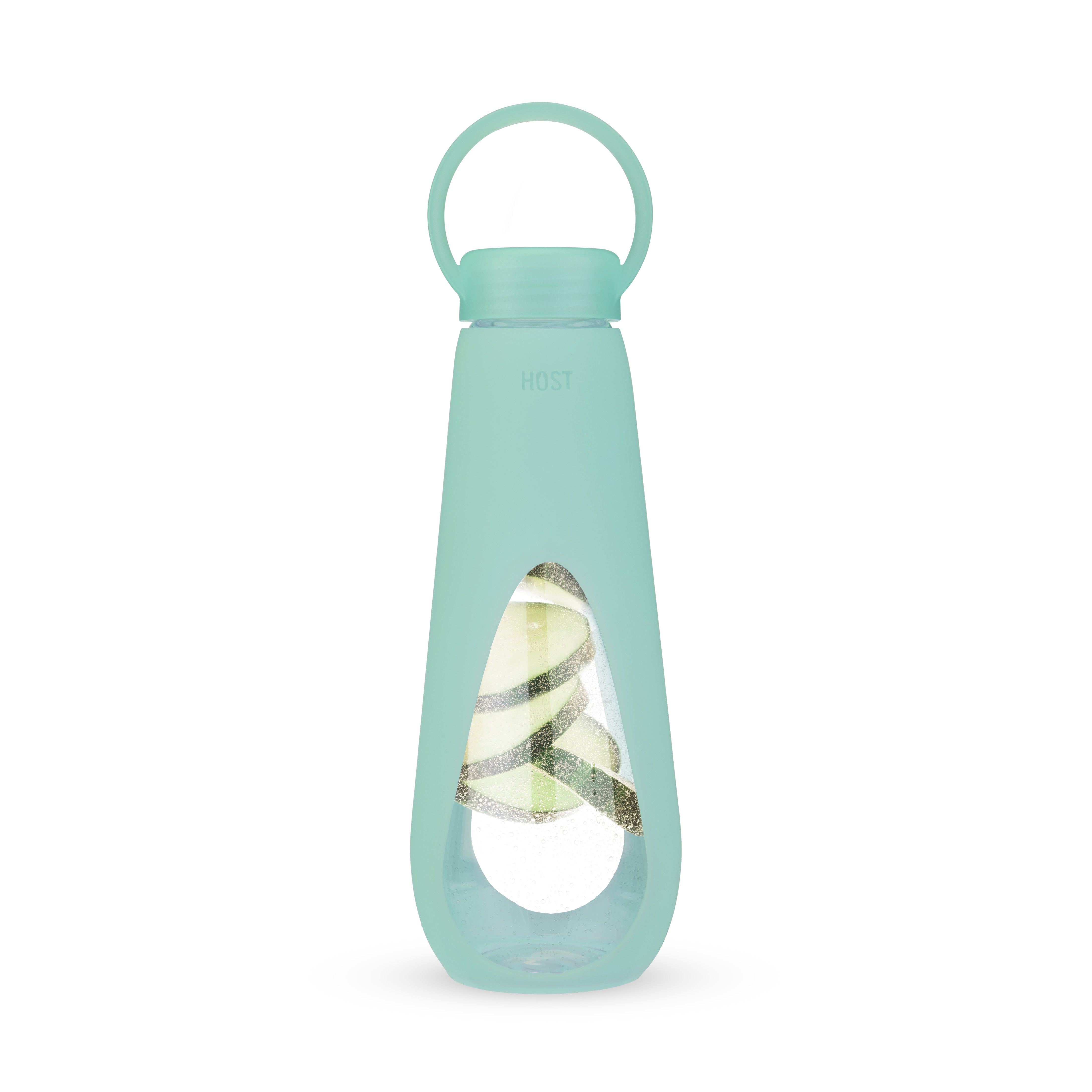 Silicone Wrapped Glass Water Bottle in Mint - Decor Addict, LLC