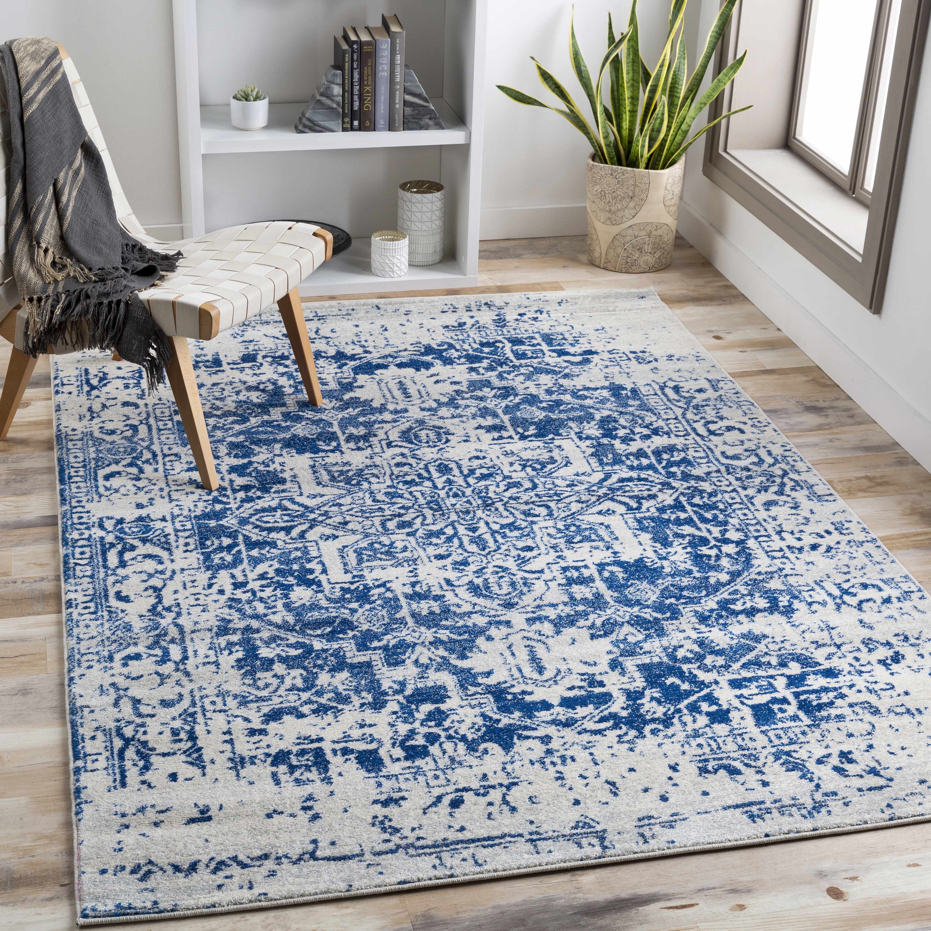 Rachel Navy Area Rug - Decor Addict, LLC