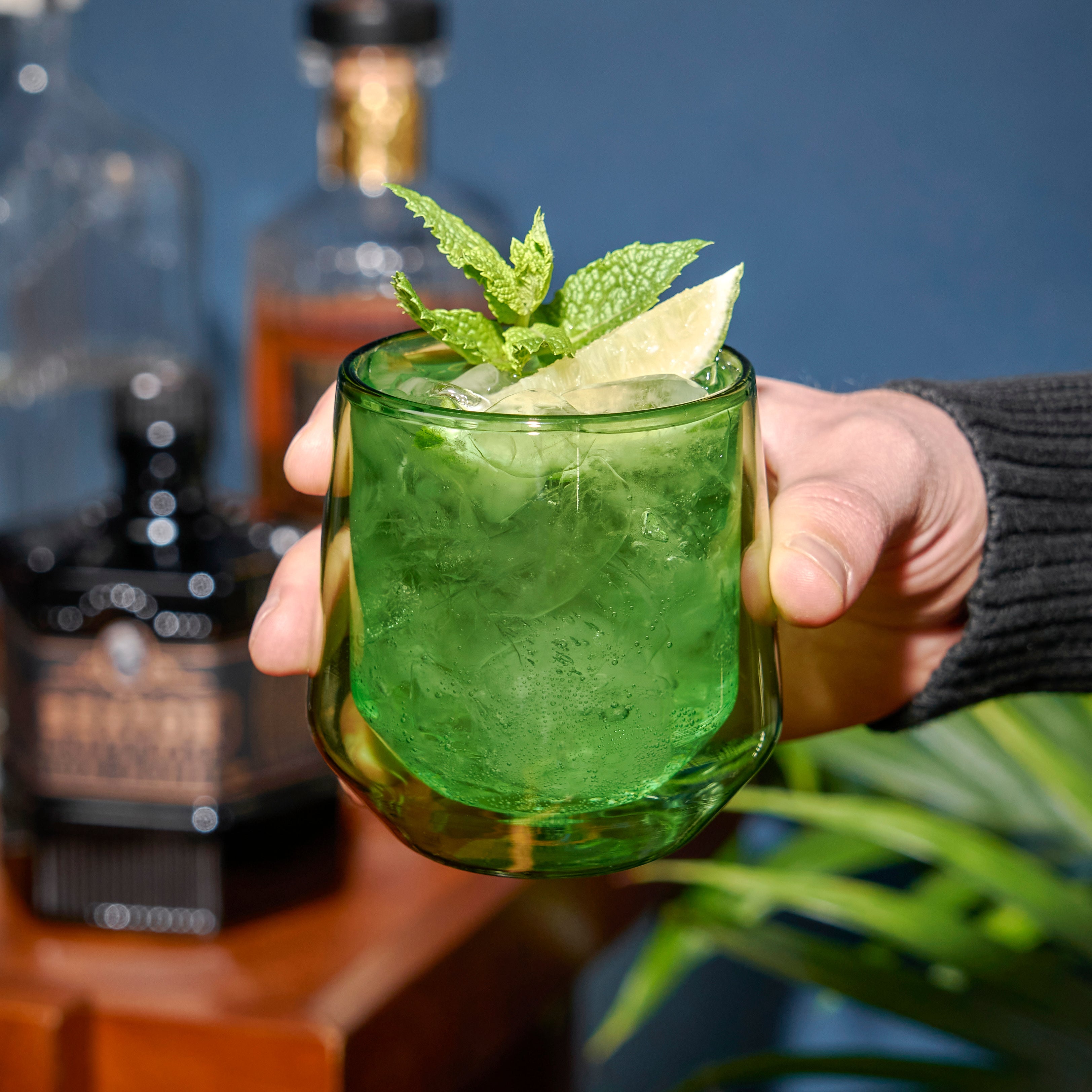 Aurora Double-Walled Tumblers in Green Set of 2 - Decor Addict, LLC