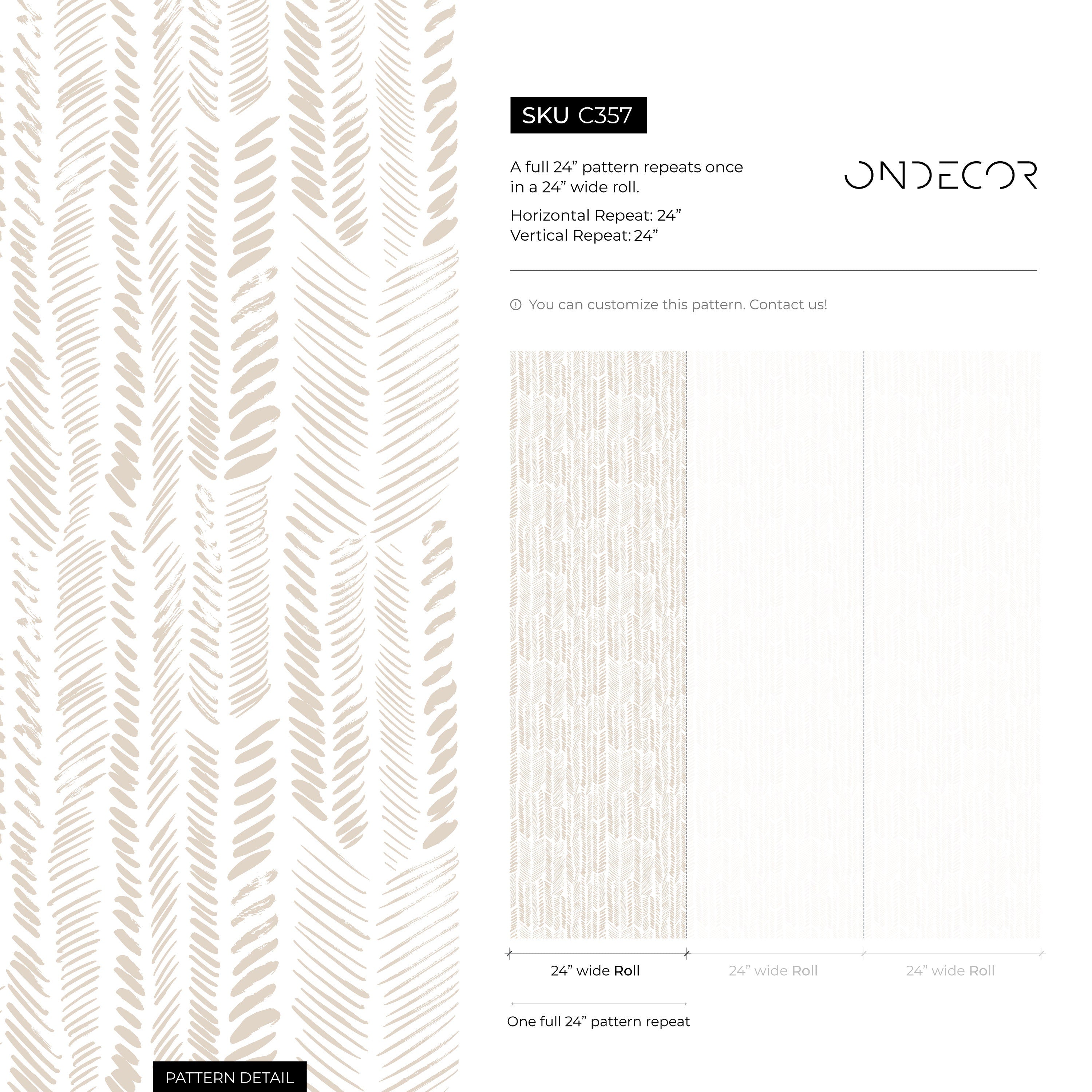 Abstract Wallpaper with a Hand-Drawn Arrow Pattern in Beige - C357 - Decor Addict, LLC