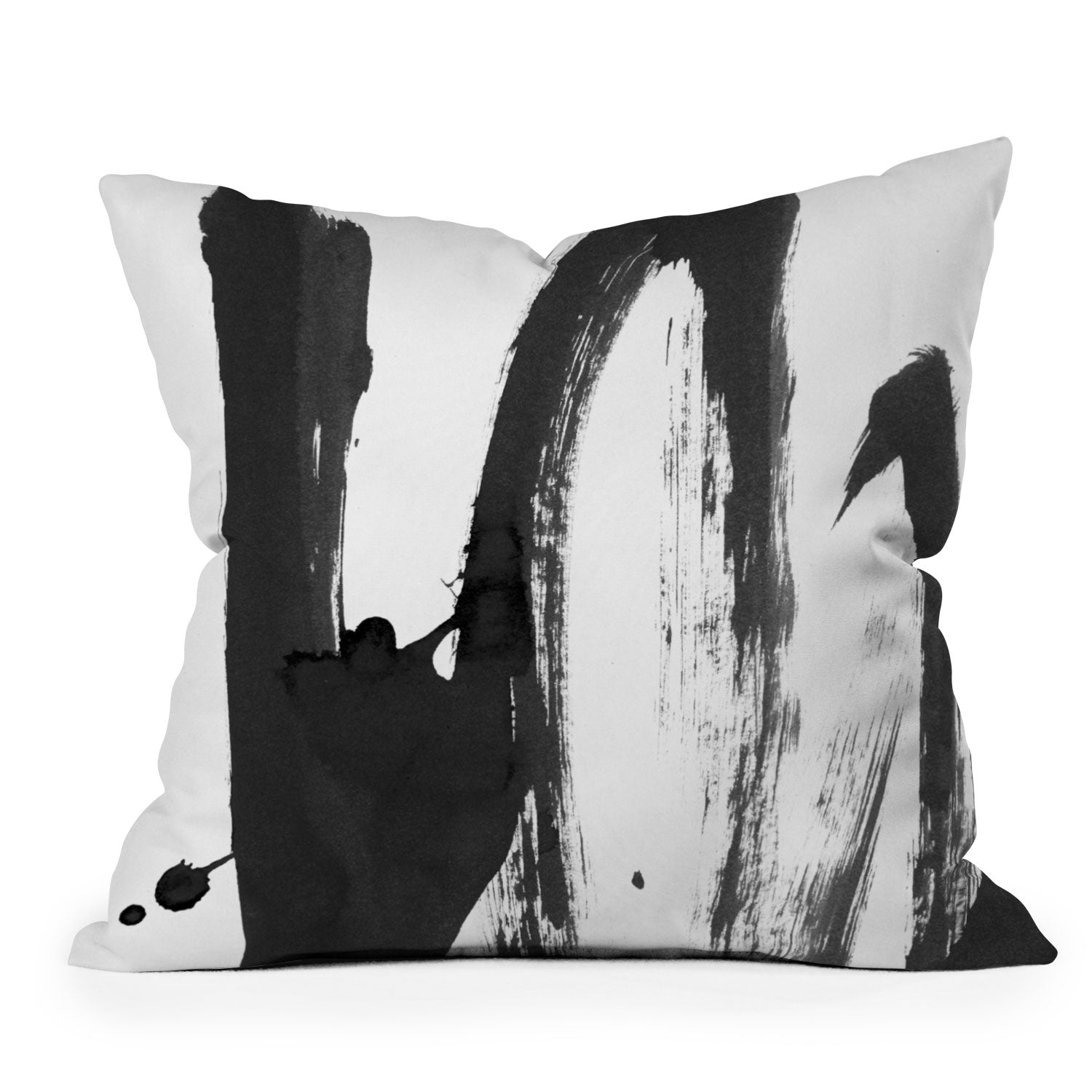 iris lehnhardt b and w strokes 4 throw pillow - Decor Addict, LLC