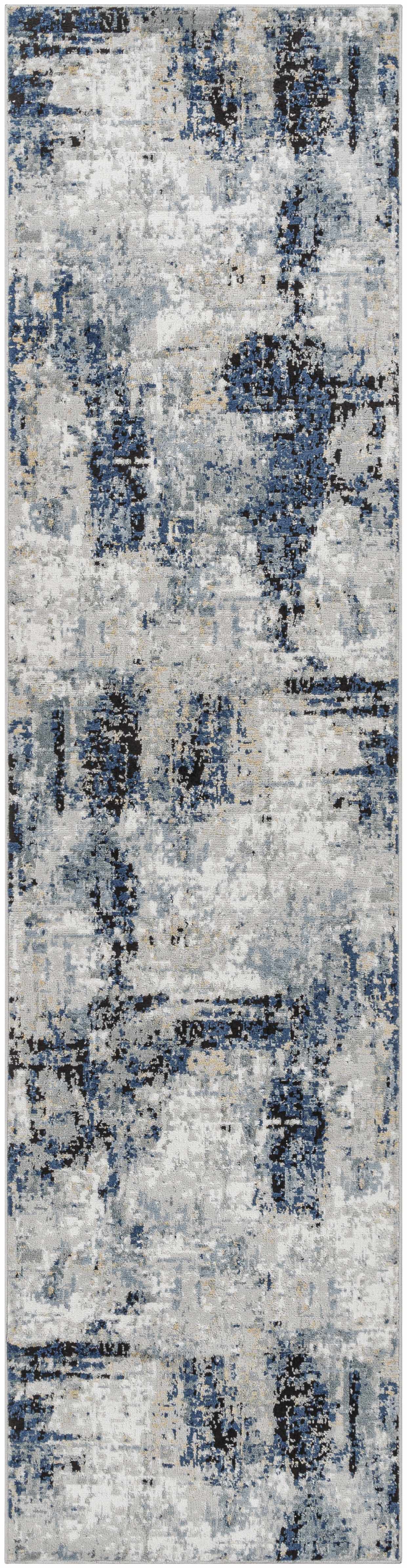 Campsall Gray&Blue Abstract Area Rug - Decor Addict, LLC
