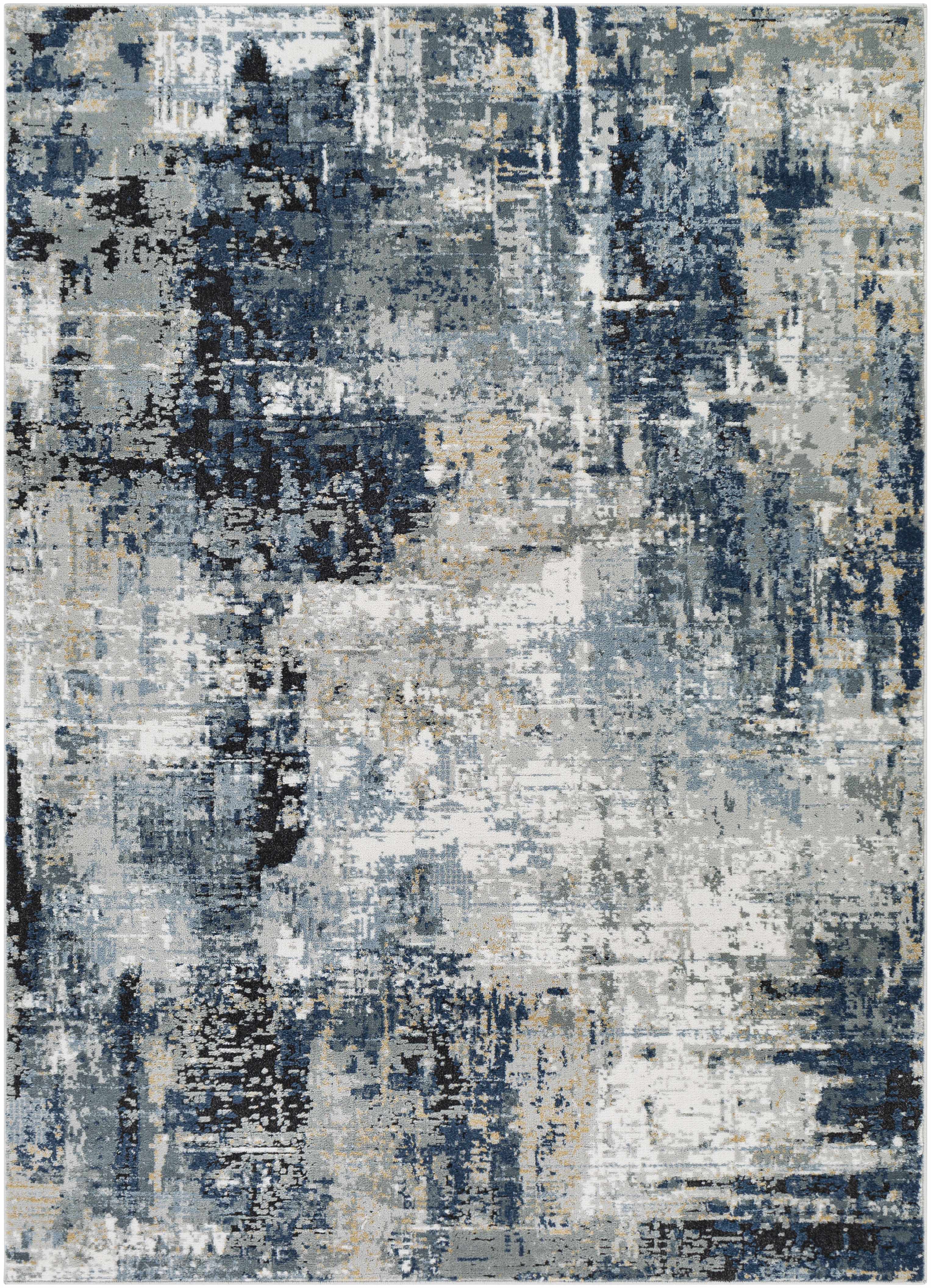 Campsall Gray&Blue Abstract Area Rug - Decor Addict, LLC