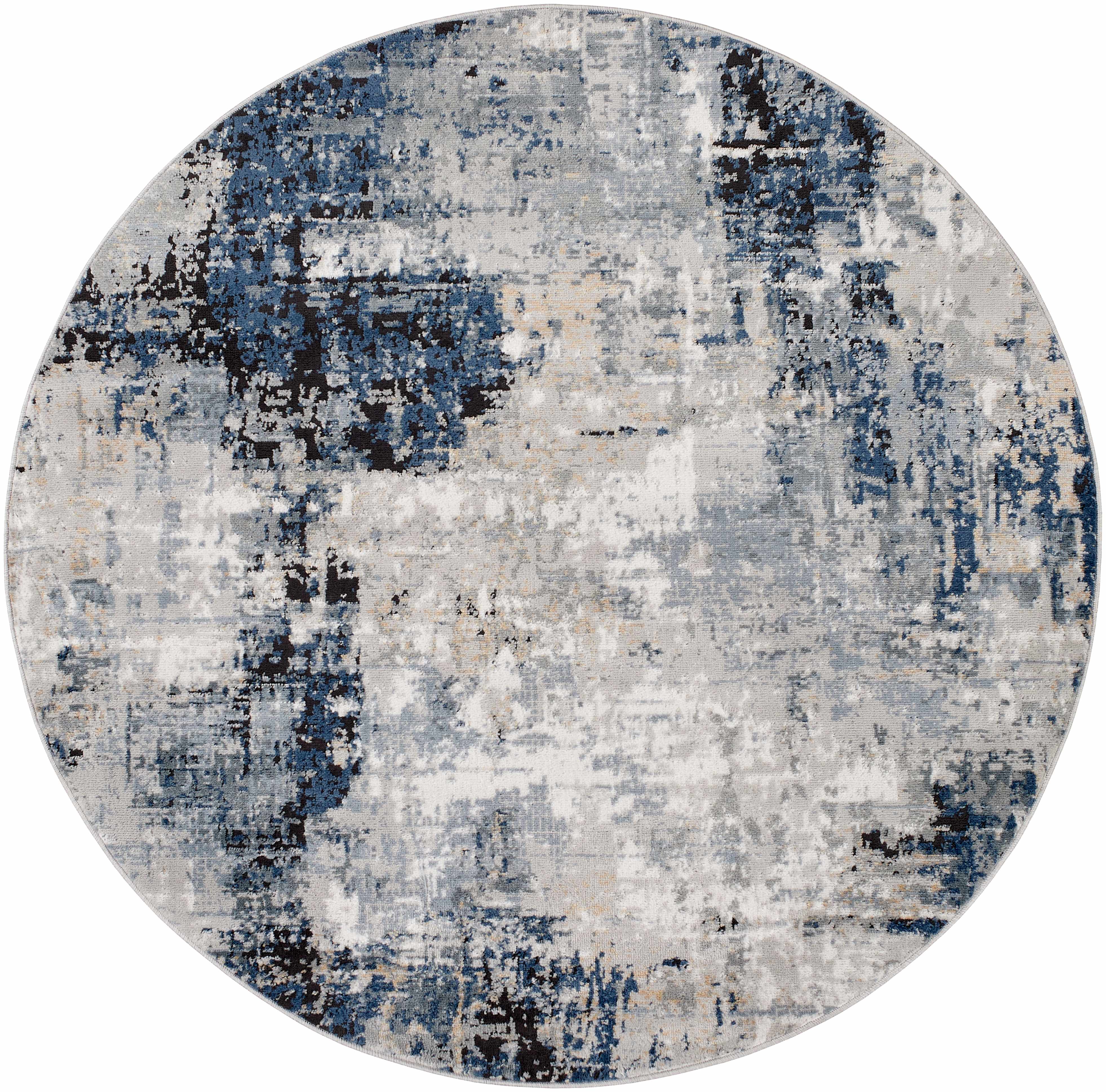 Campsall Gray&Blue Abstract Area Rug - Decor Addict, LLC