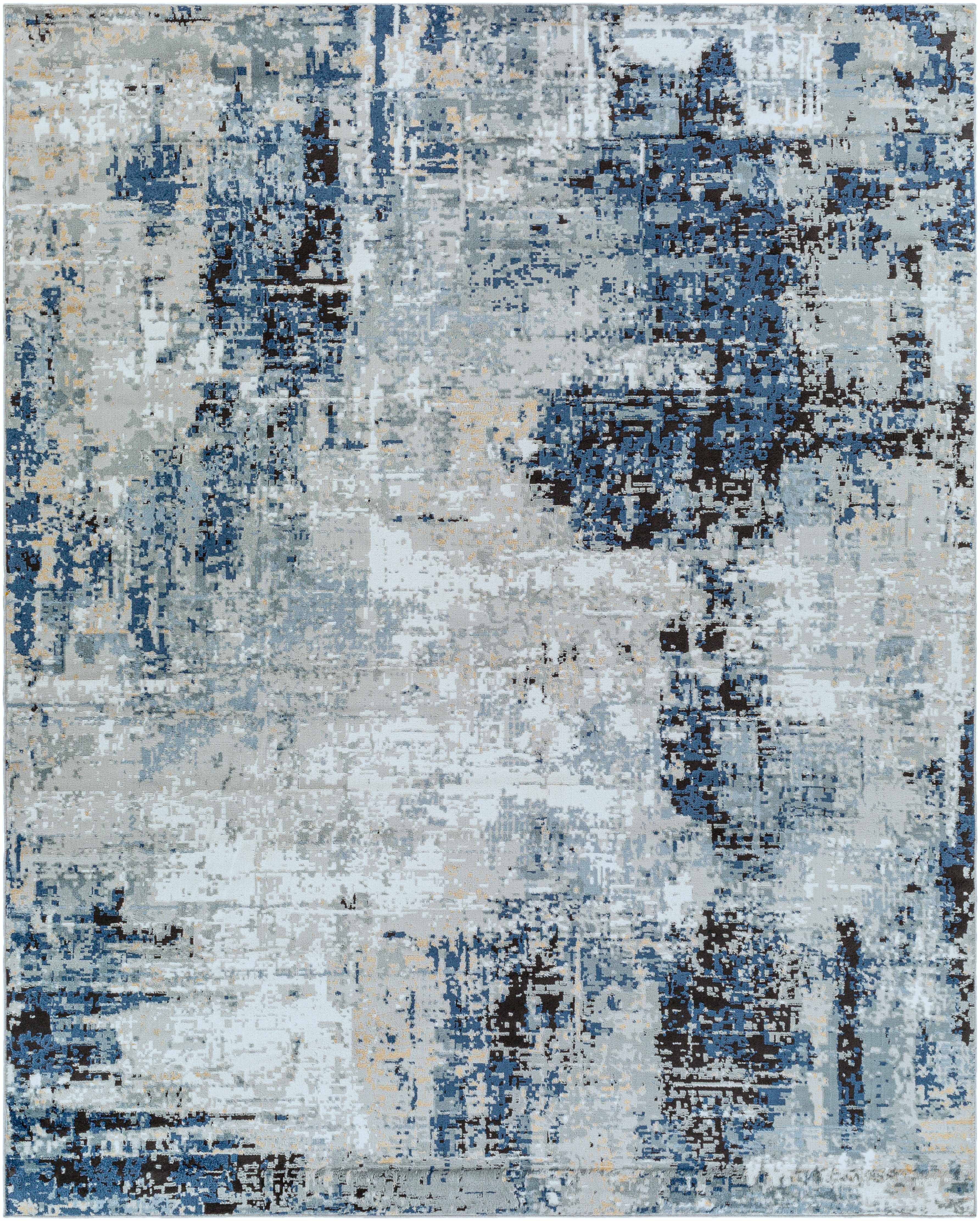 Campsall Gray&Blue Abstract Area Rug - Decor Addict, LLC