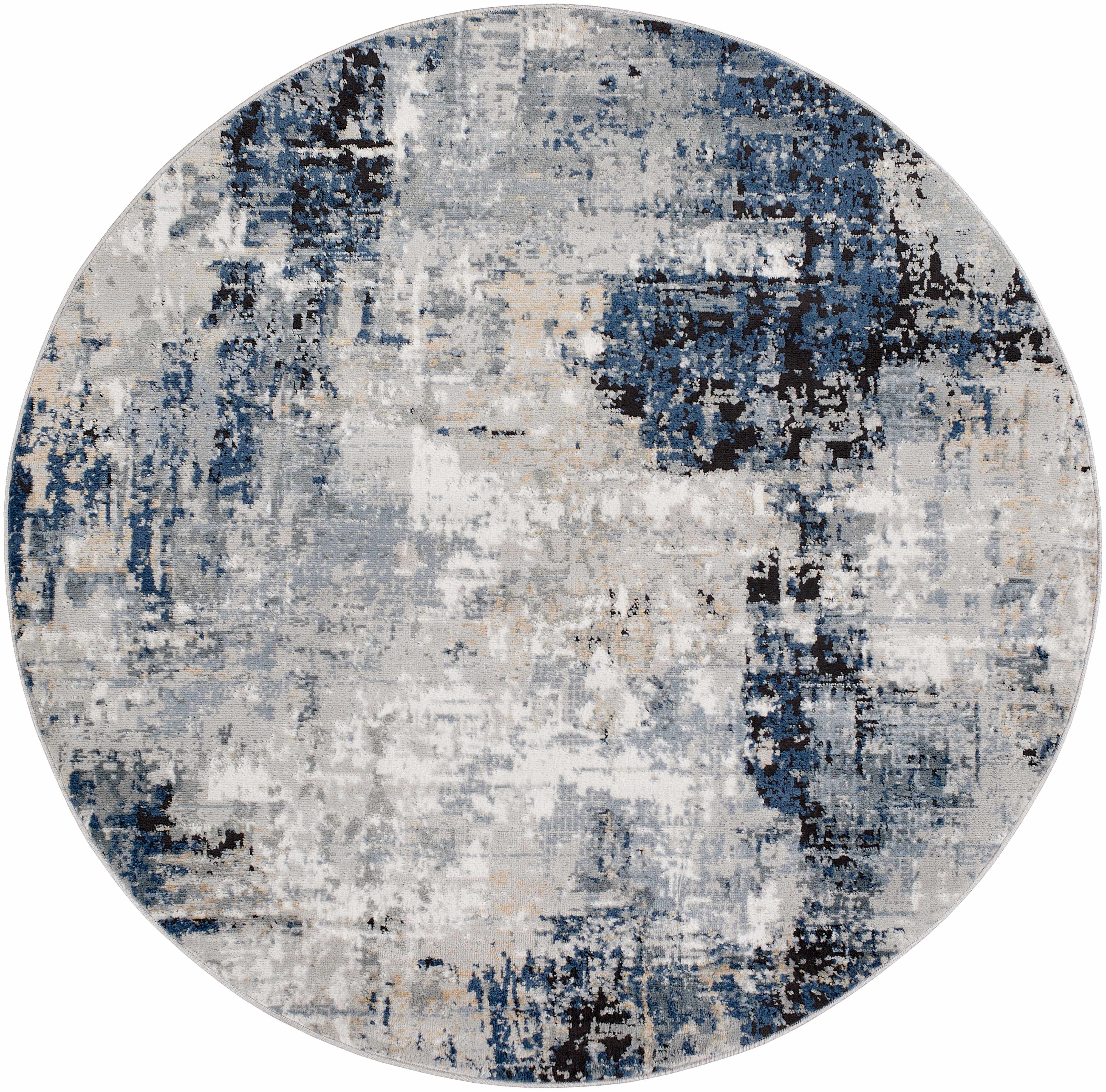 Campsall Gray&Blue Abstract Area Rug - Decor Addict, LLC