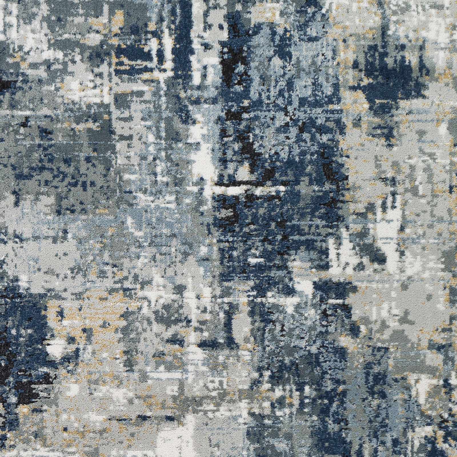 Campsall Gray&Blue Abstract Area Rug - Decor Addict, LLC