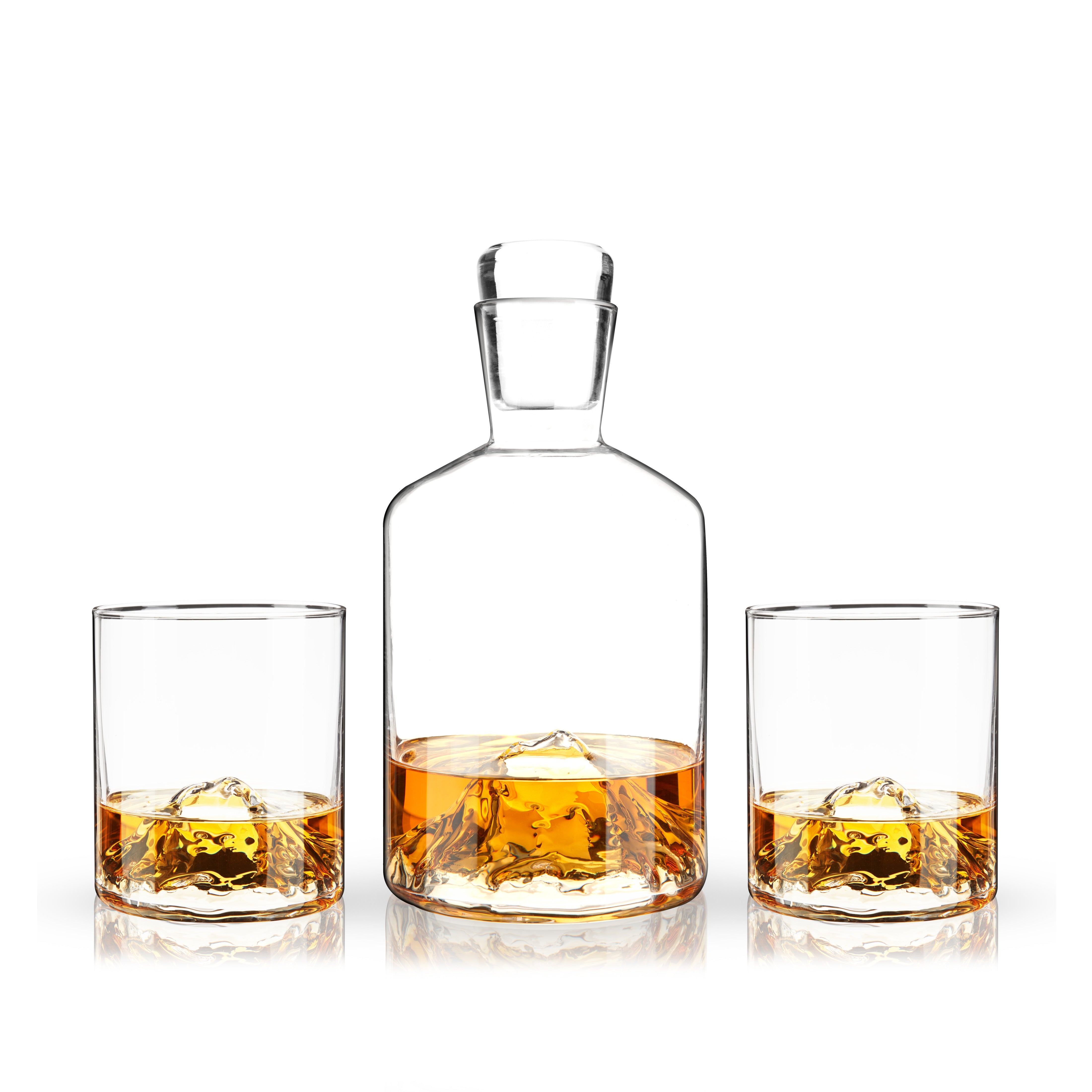 Mountain Crystal Decanter and Tumbler Set - Decor Addict, LLC