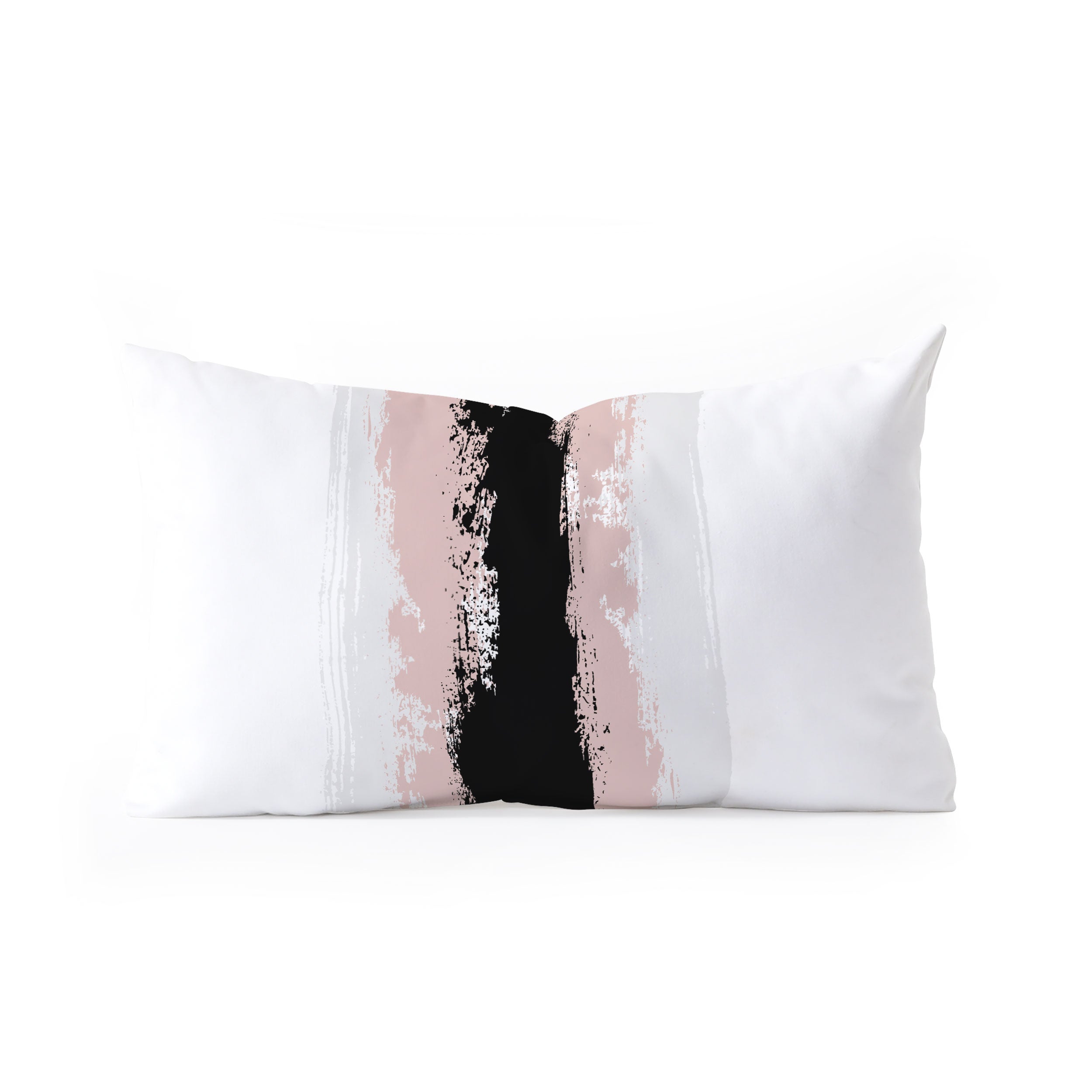 kelly haines mixed paint stripes oblong throw pillow - Decor Addict, LLC