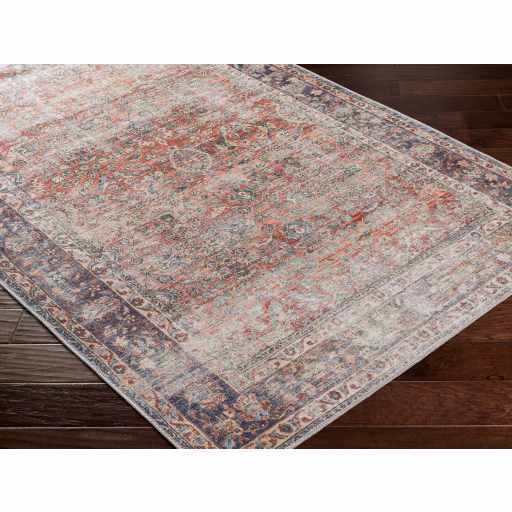 Rust Anahawan Distressed Washable Area Rug - Decor Addict, LLC