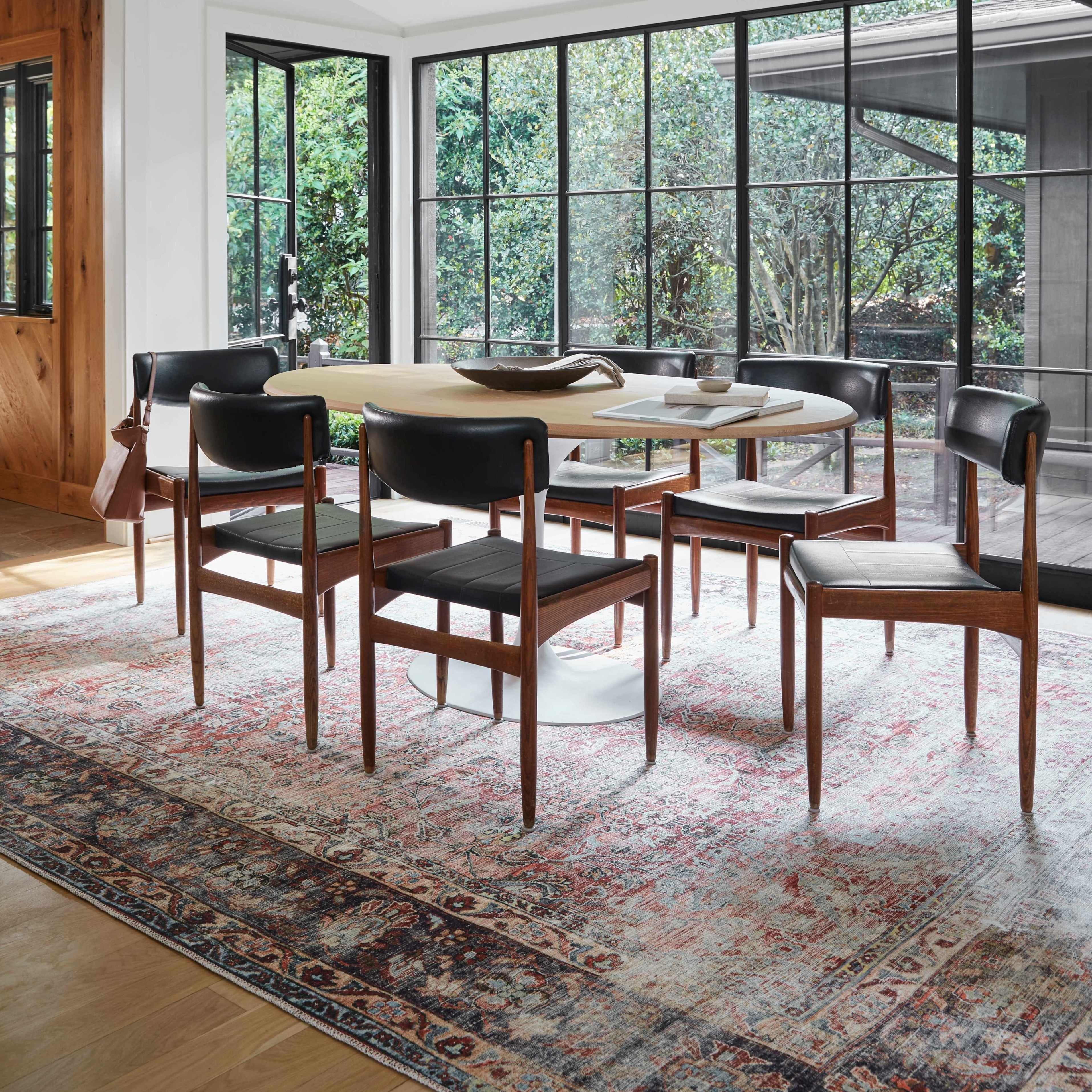 Rust Anahawan Distressed Washable Area Rug - Decor Addict, LLC