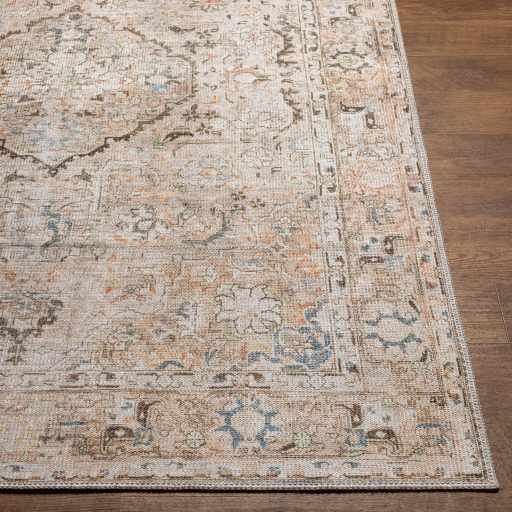 Brown Standon Vintage Washable Area Rug - Decor Addict, LLC