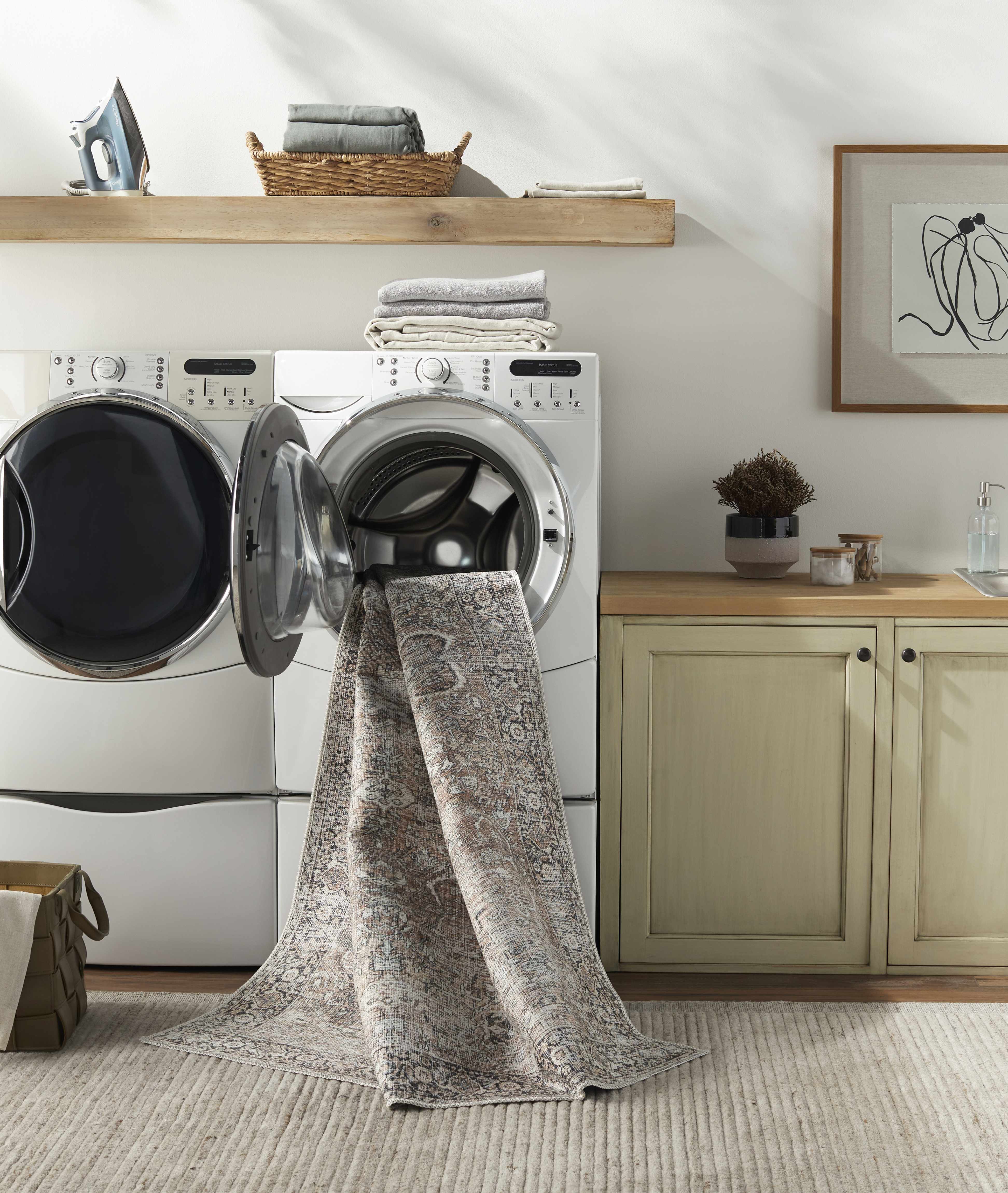 Tan Jill Vintage Washable Area Rug - Decor Addict, LLC