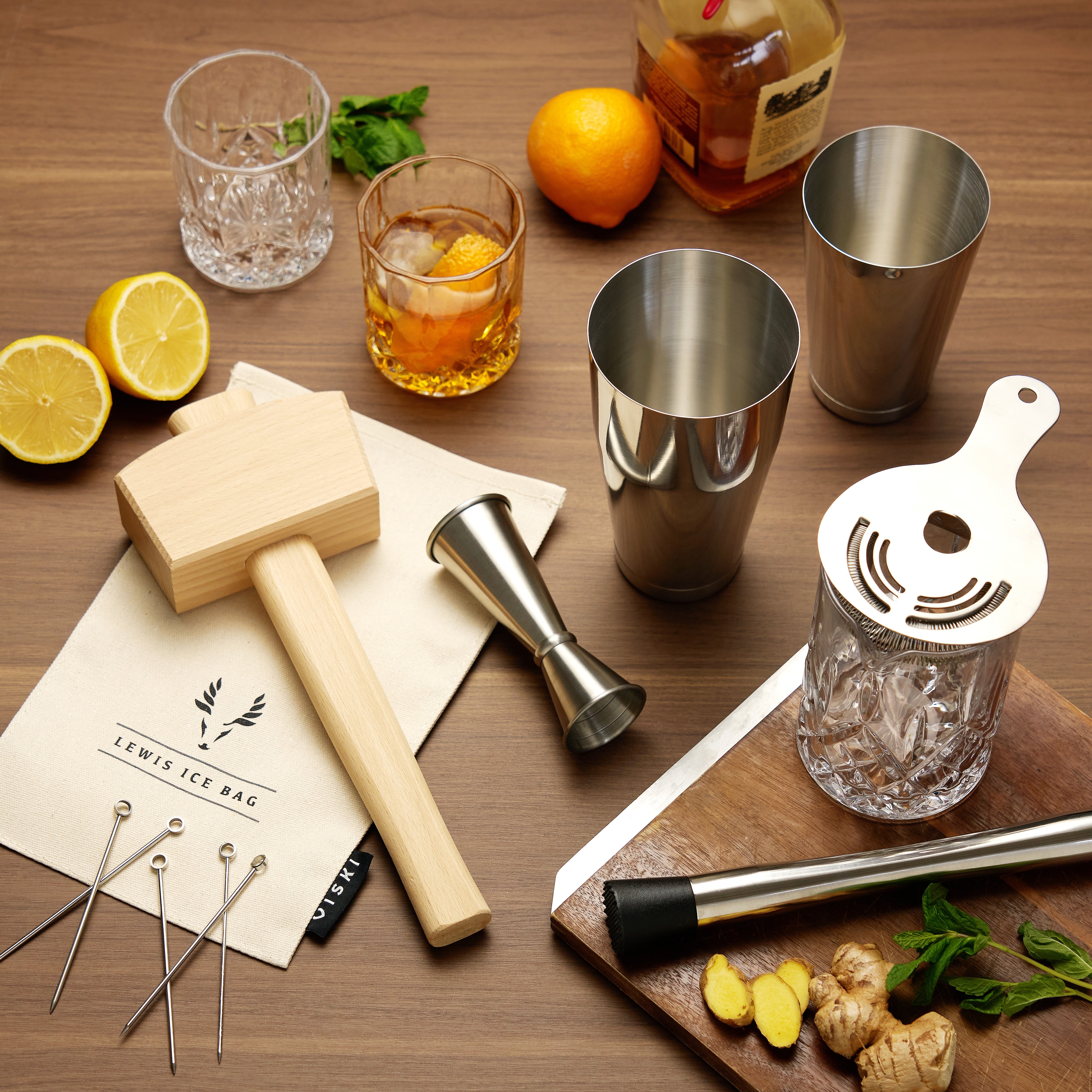 17-Piece Stainless Steel Barware Set - Decor Addict, LLC