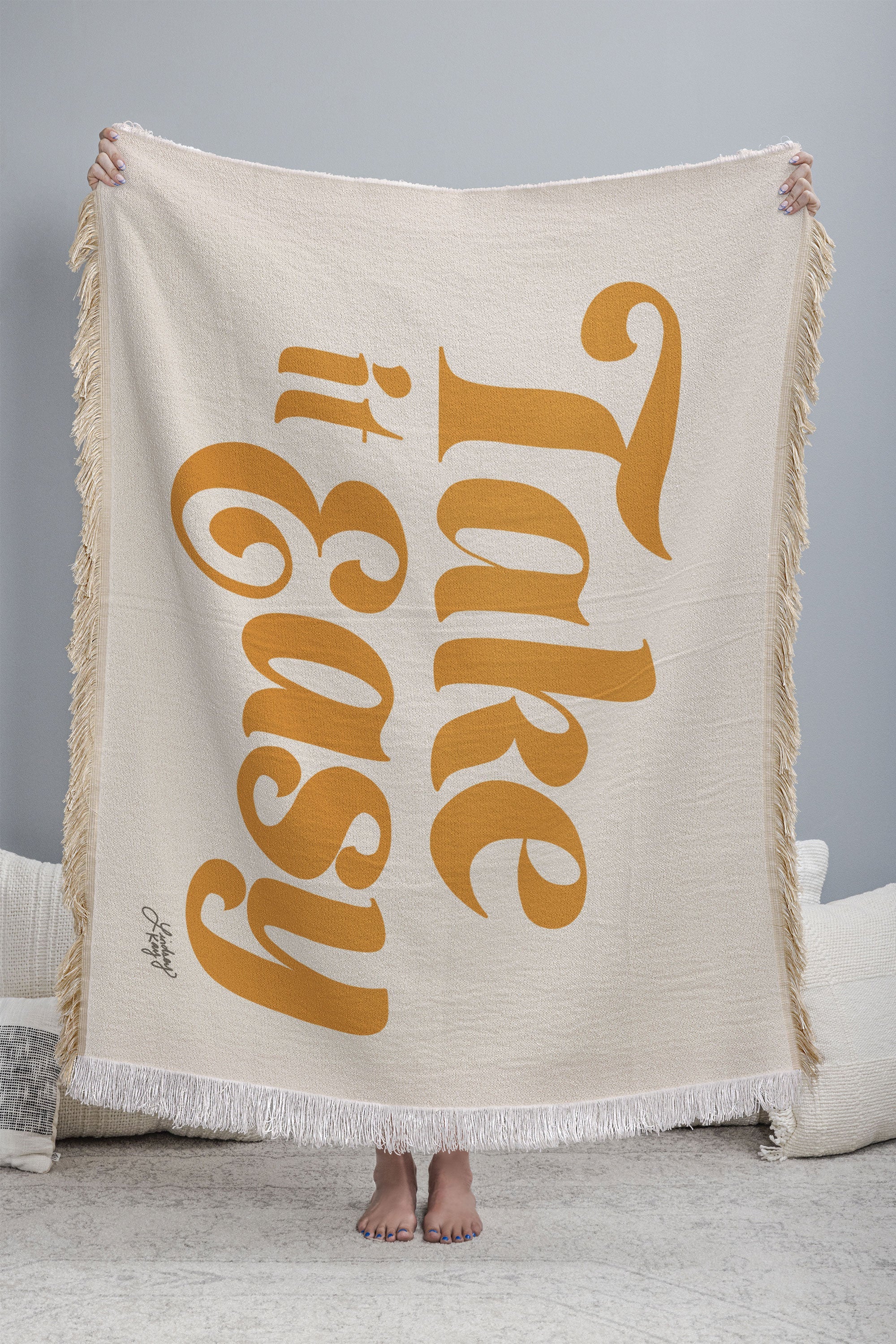 lindsey kay collective take it easy yellow palette throw blanket - Decor Addict, LLC