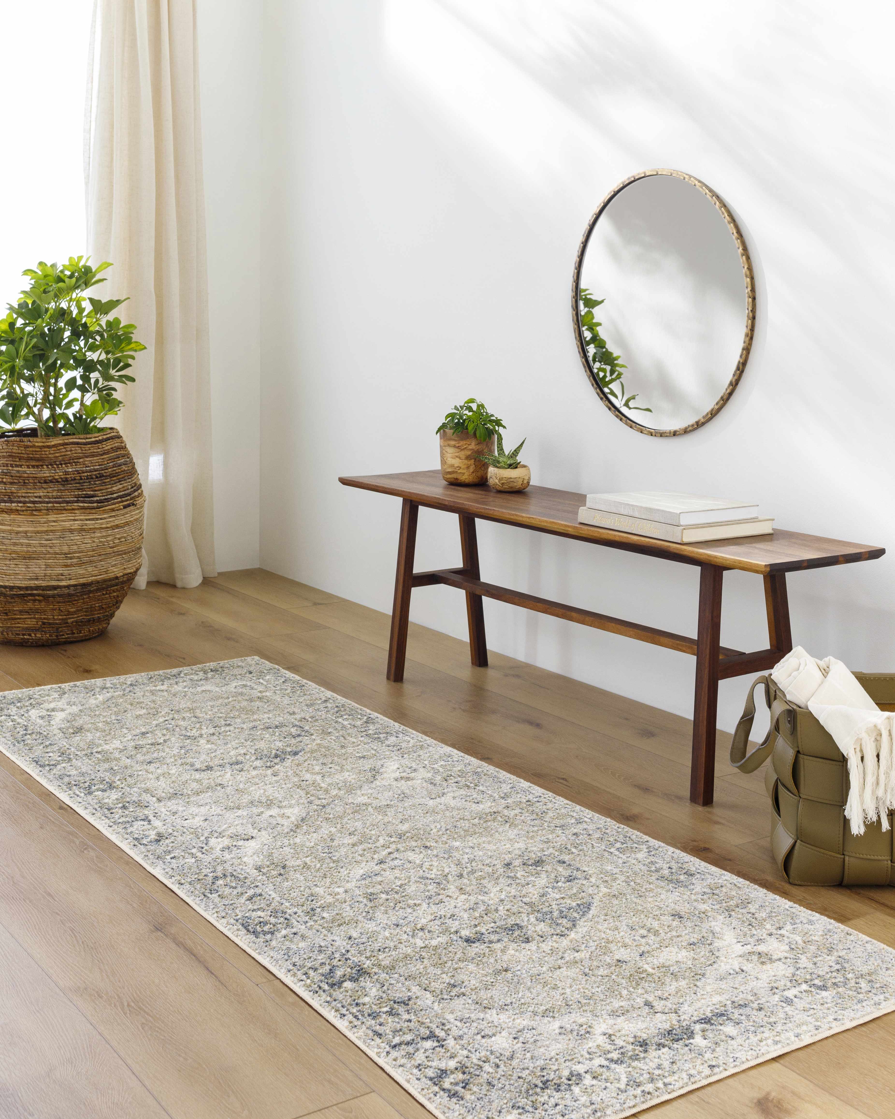 Rudo Blue Washable Area Rug - Decor Addict, LLC