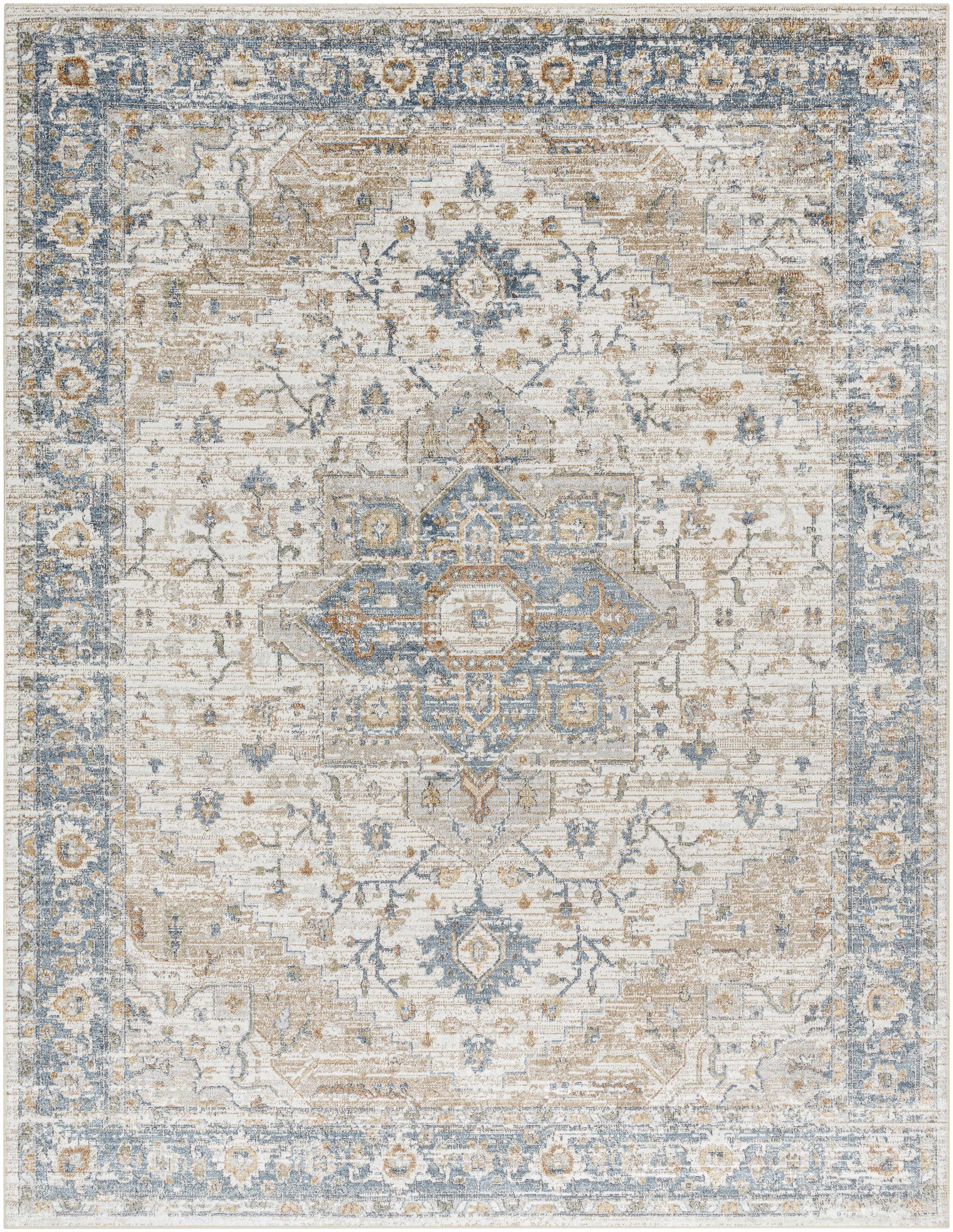 Ezri Cream Washable Area Rug - Decor Addict, LLC
