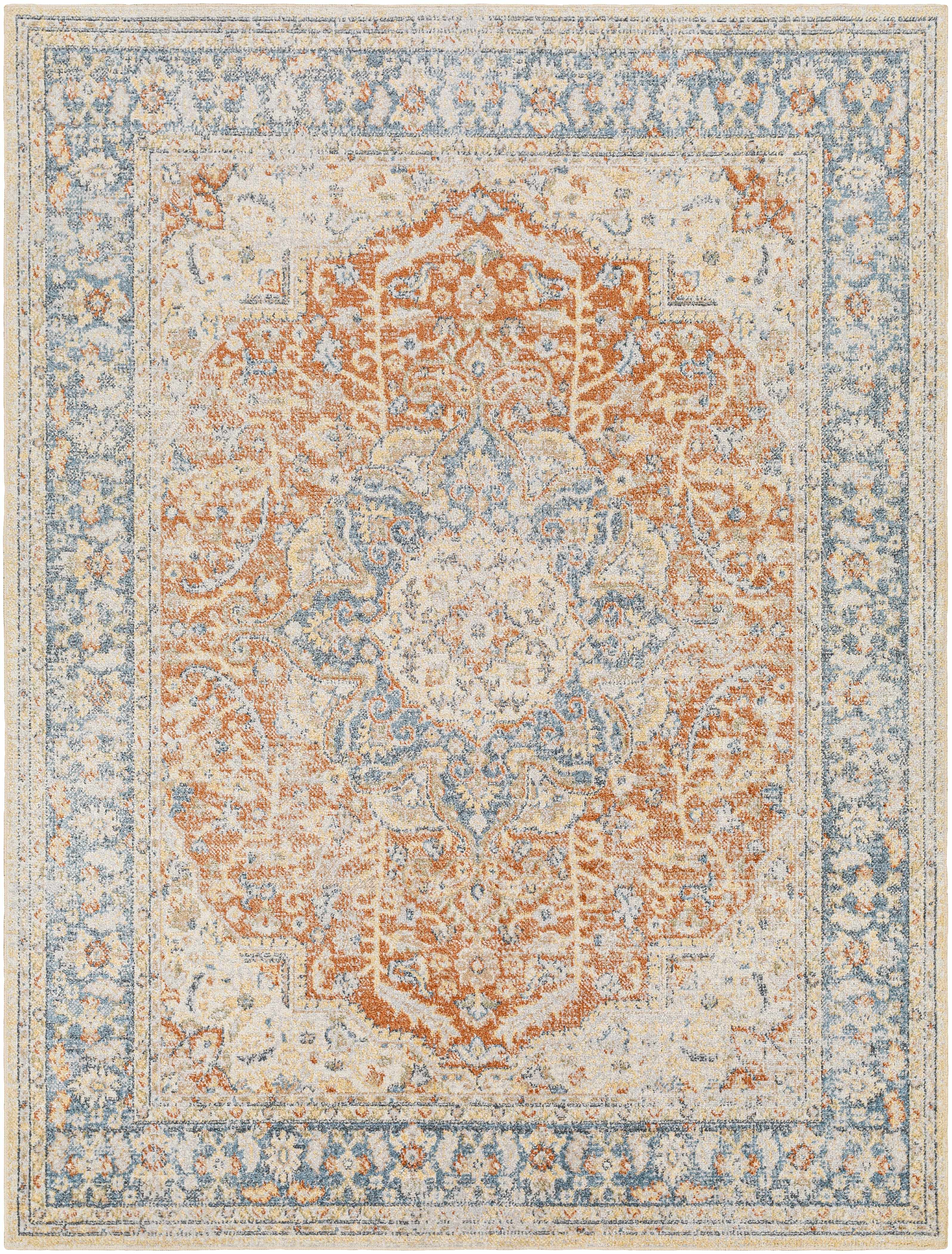 Emke Rust Washable Area Rug - Decor Addict, LLC