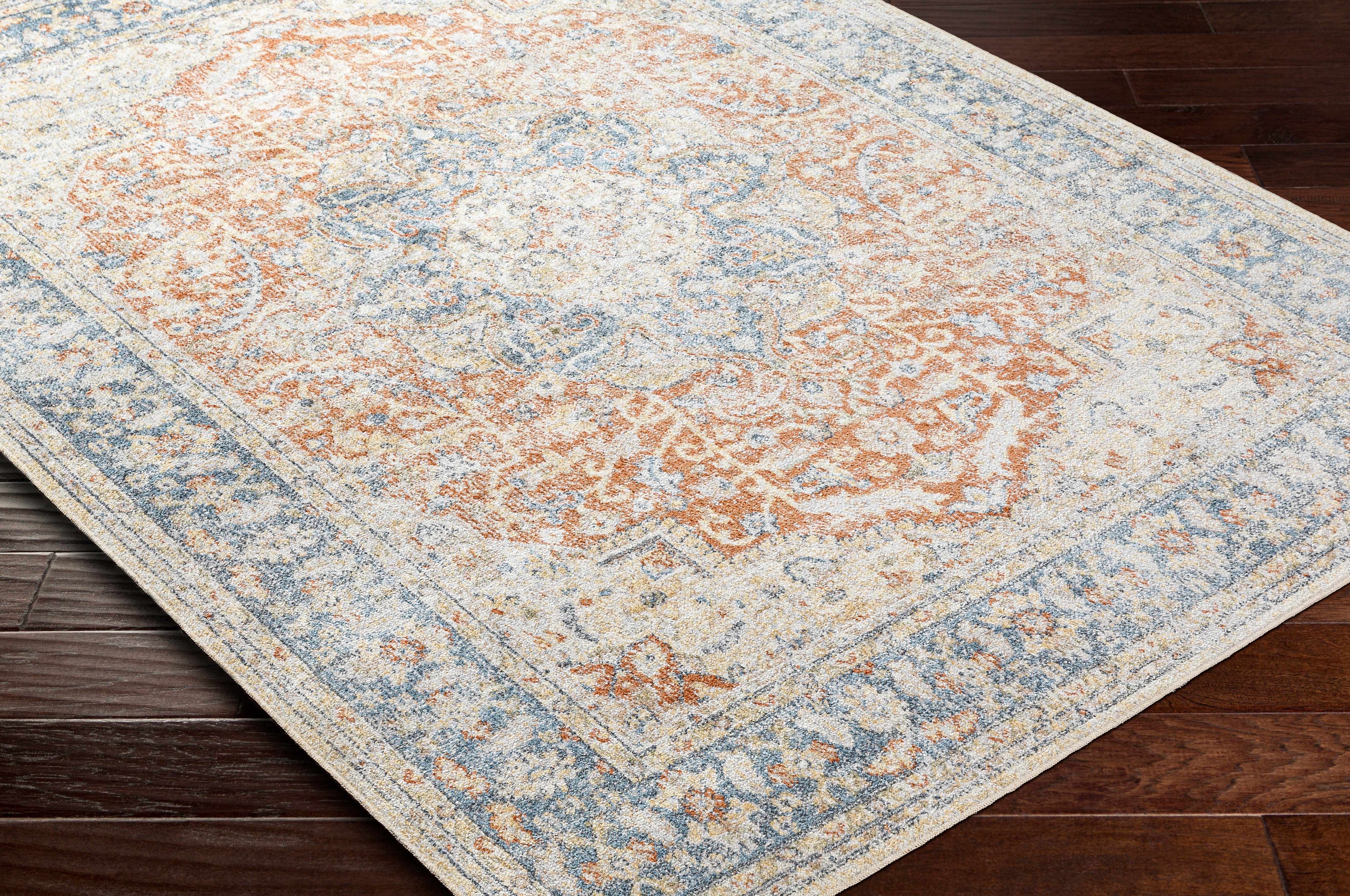 Emke Rust Washable Area Rug - Decor Addict, LLC