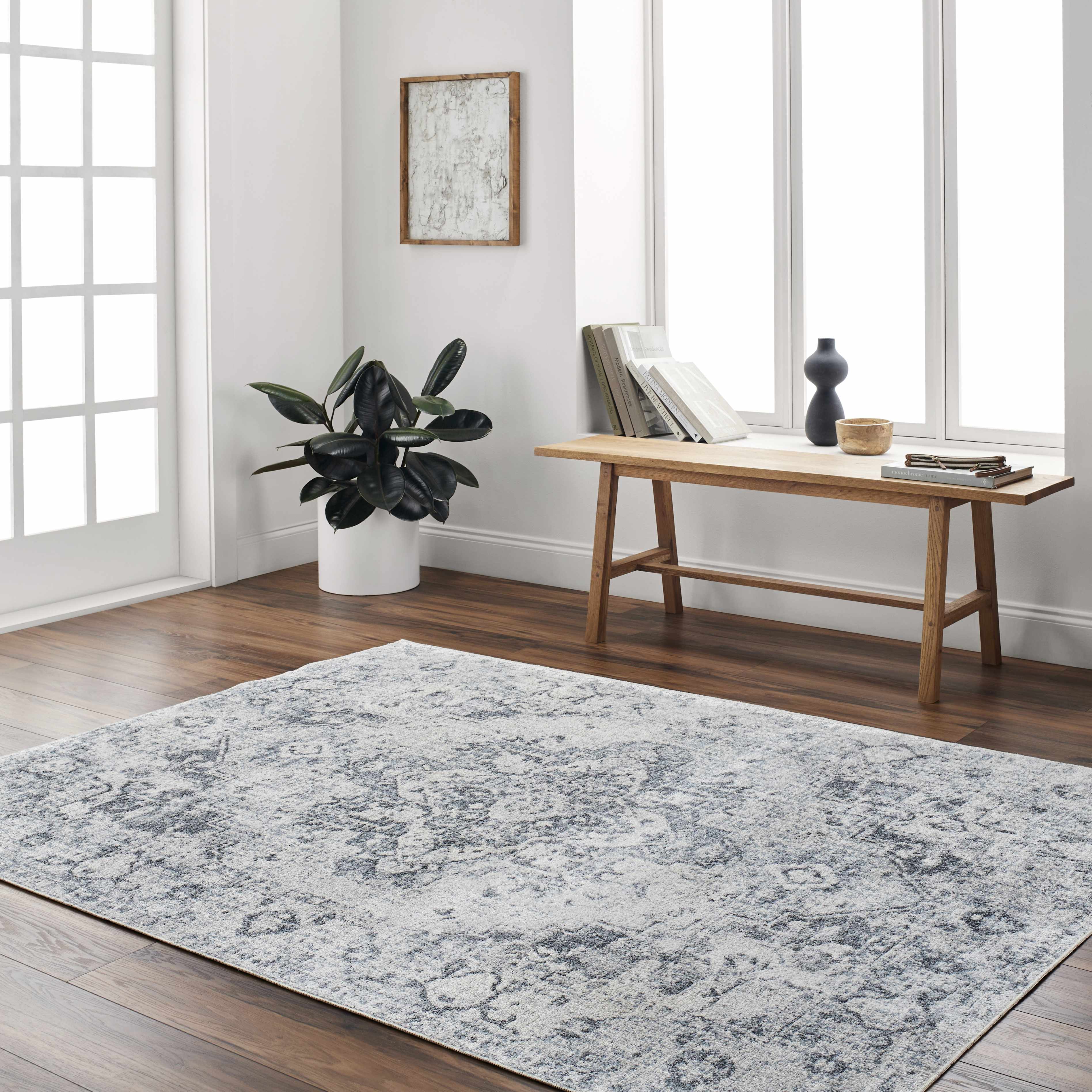 Ankti Aqua Washable Area Rug - Decor Addict, LLC