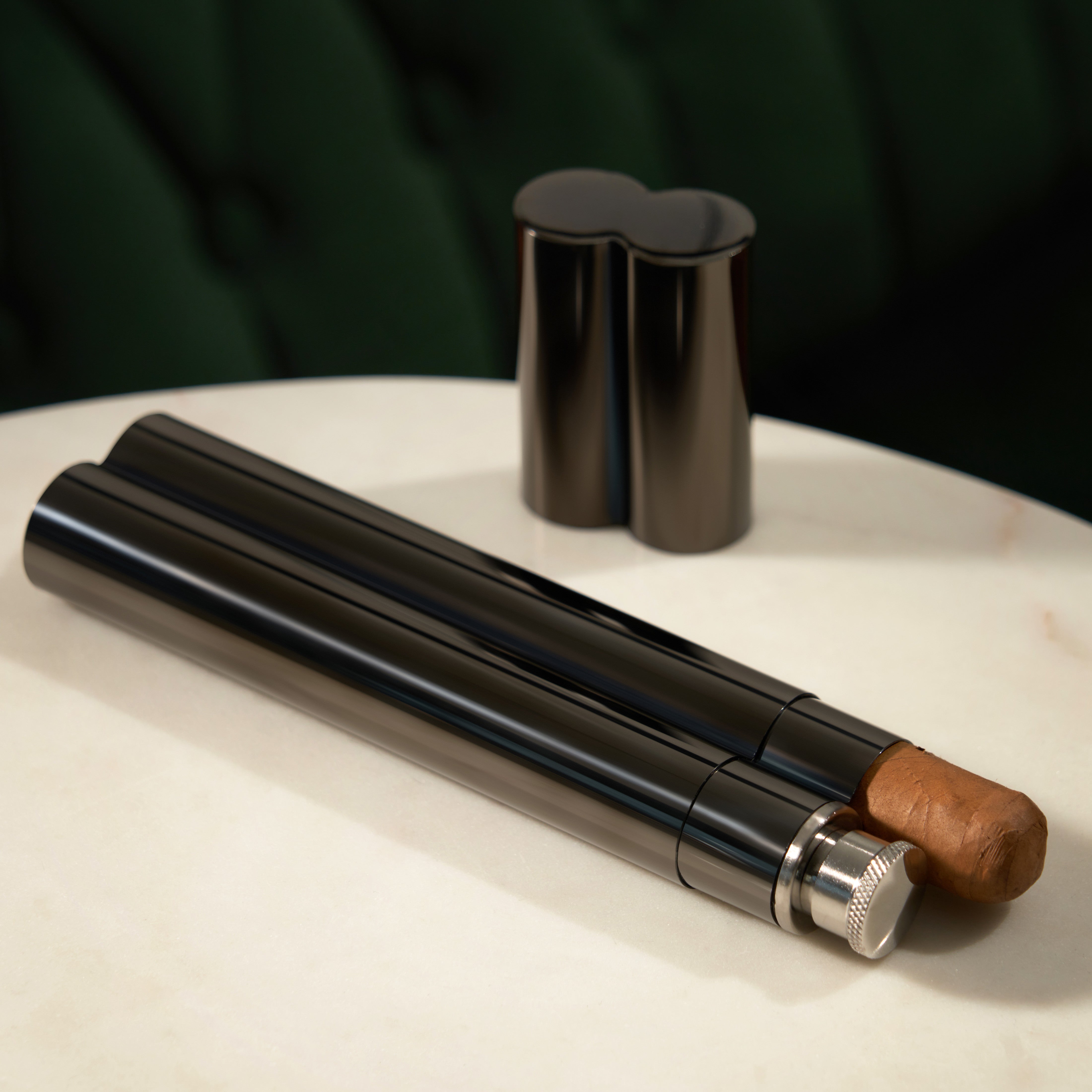 Warren Cigar Holder and Flask - Decor Addict, LLC