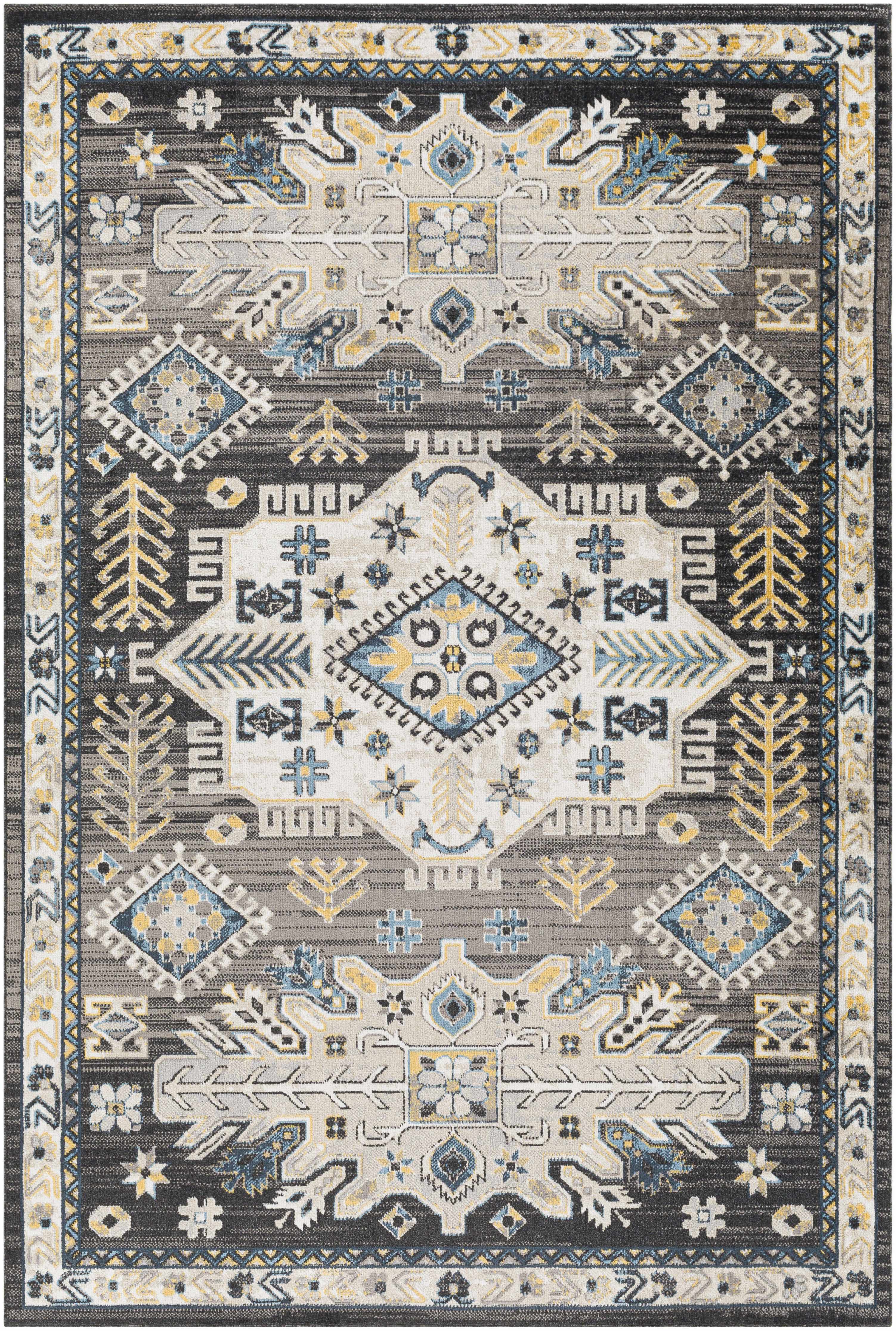 Cabacungan Black & Blue Washable Area Rug - Decor Addict, LLC