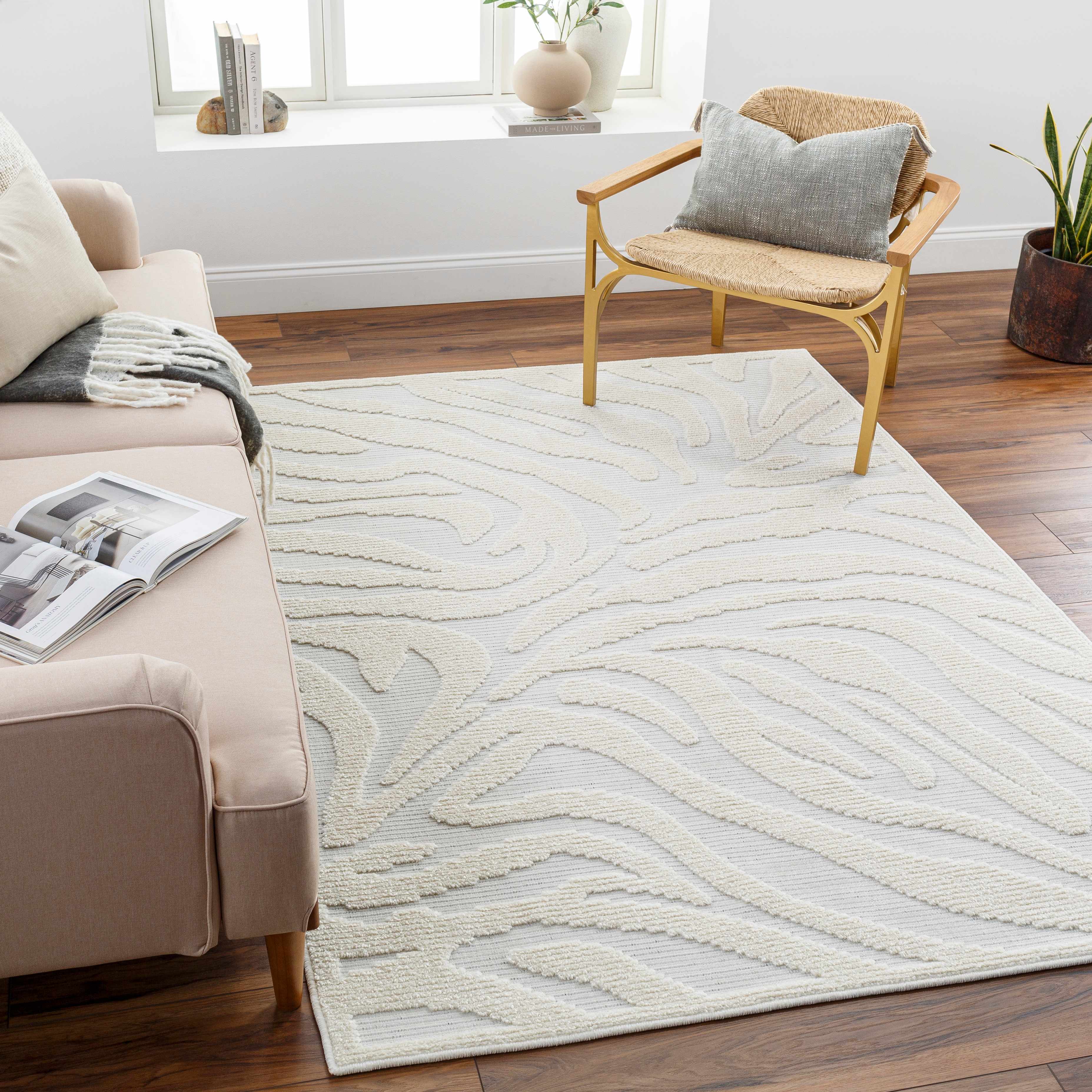 Keto Cream Zebra Print Washable Area Rug - Decor Addict, LLC