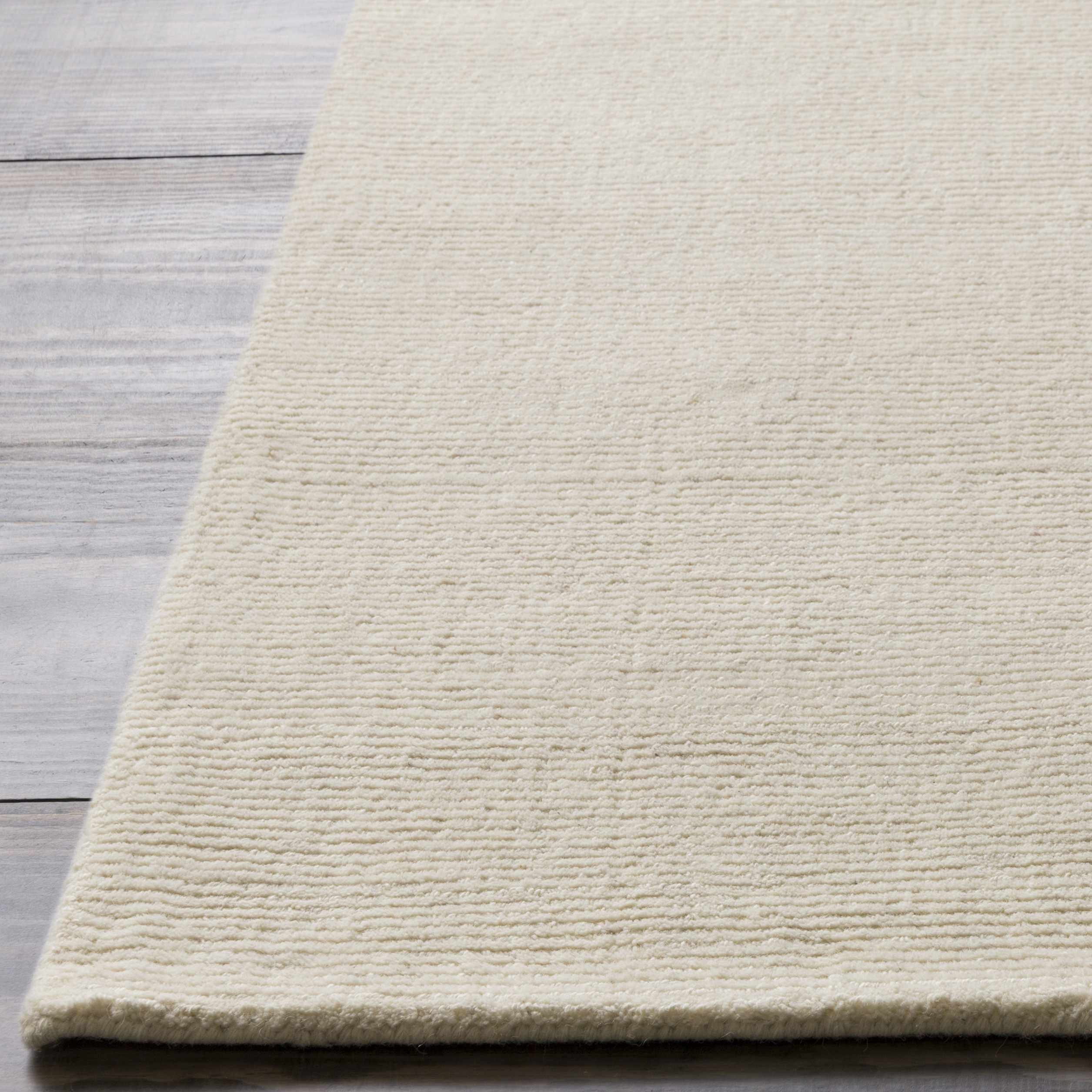 Brockton Solid Wool Light Beige Area Rug - Decor Addict, LLC