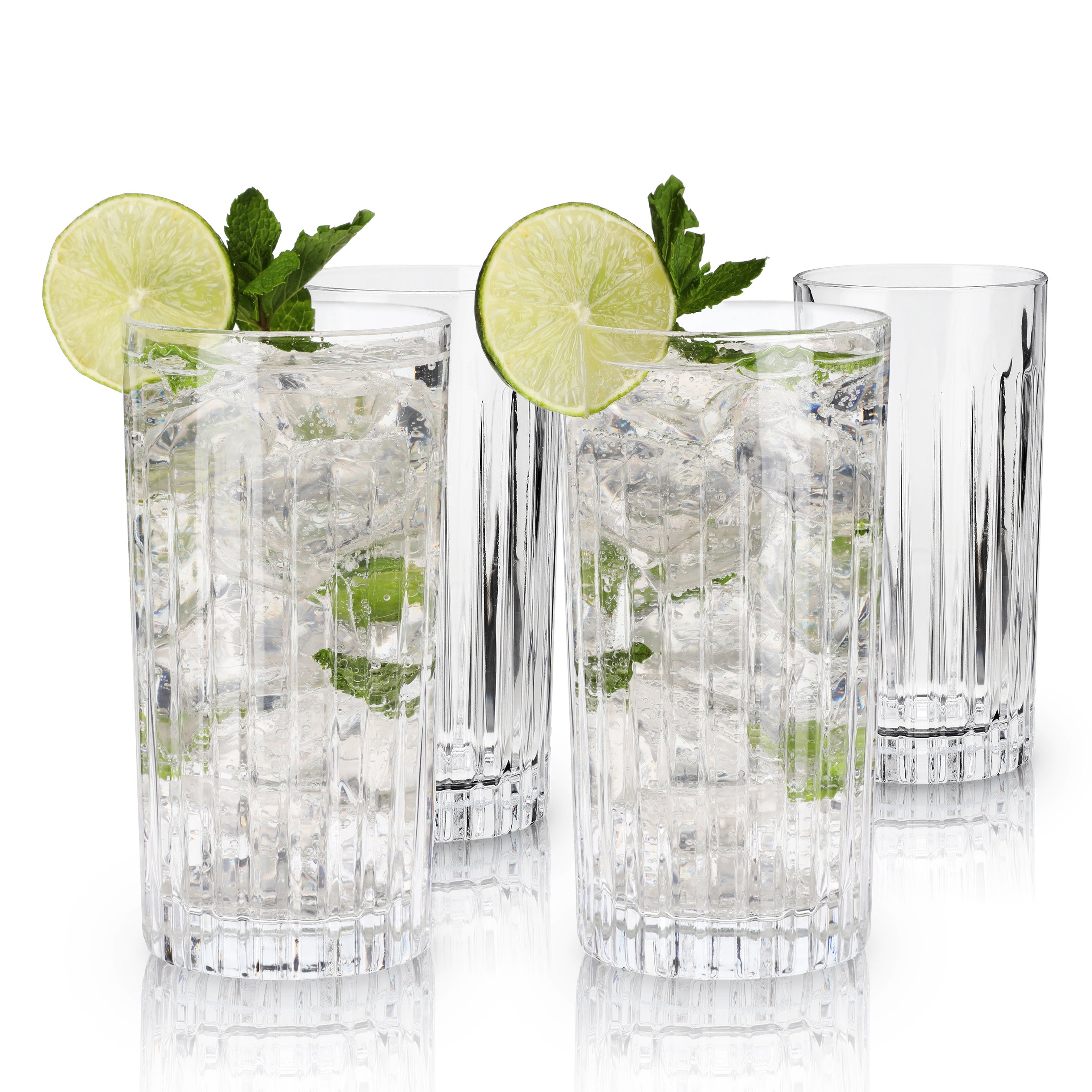 Reserve Milo Crystal Highball Glasses Set of 4 - Decor Addict, LLC