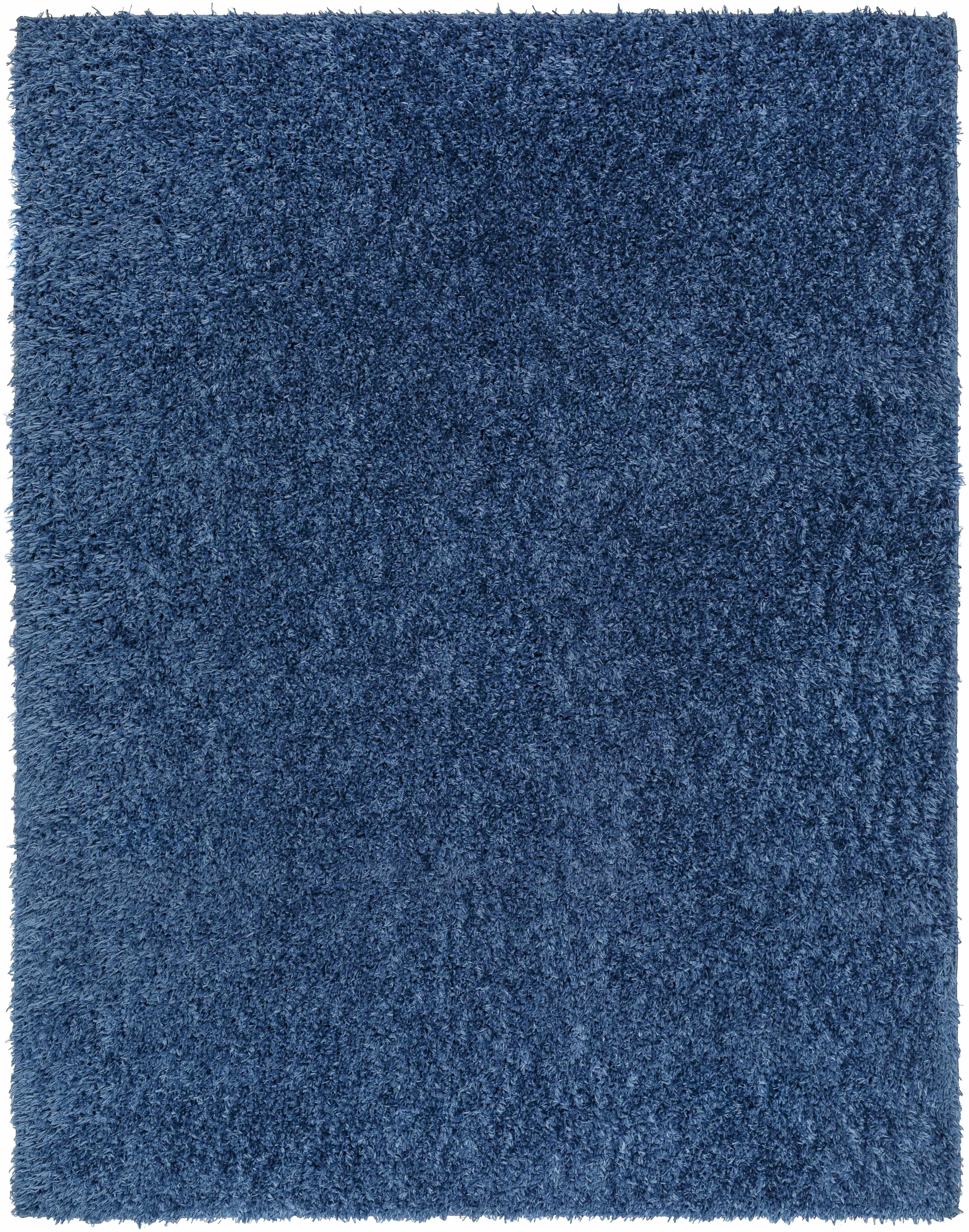 Faina Solid Dark Blue Shag Rug Washable - Decor Addict, LLC