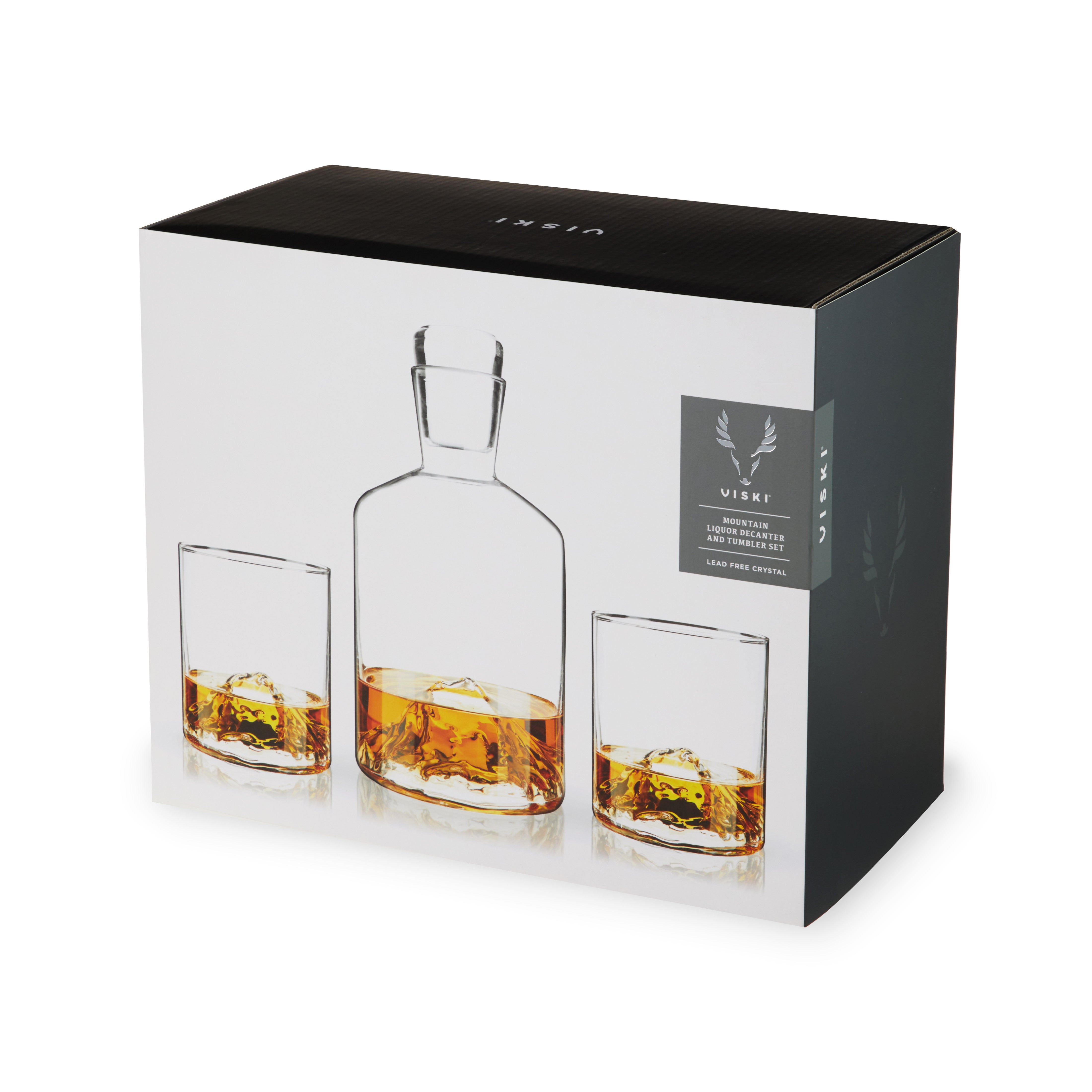 Mountain Crystal Decanter and Tumbler Set - Decor Addict, LLC