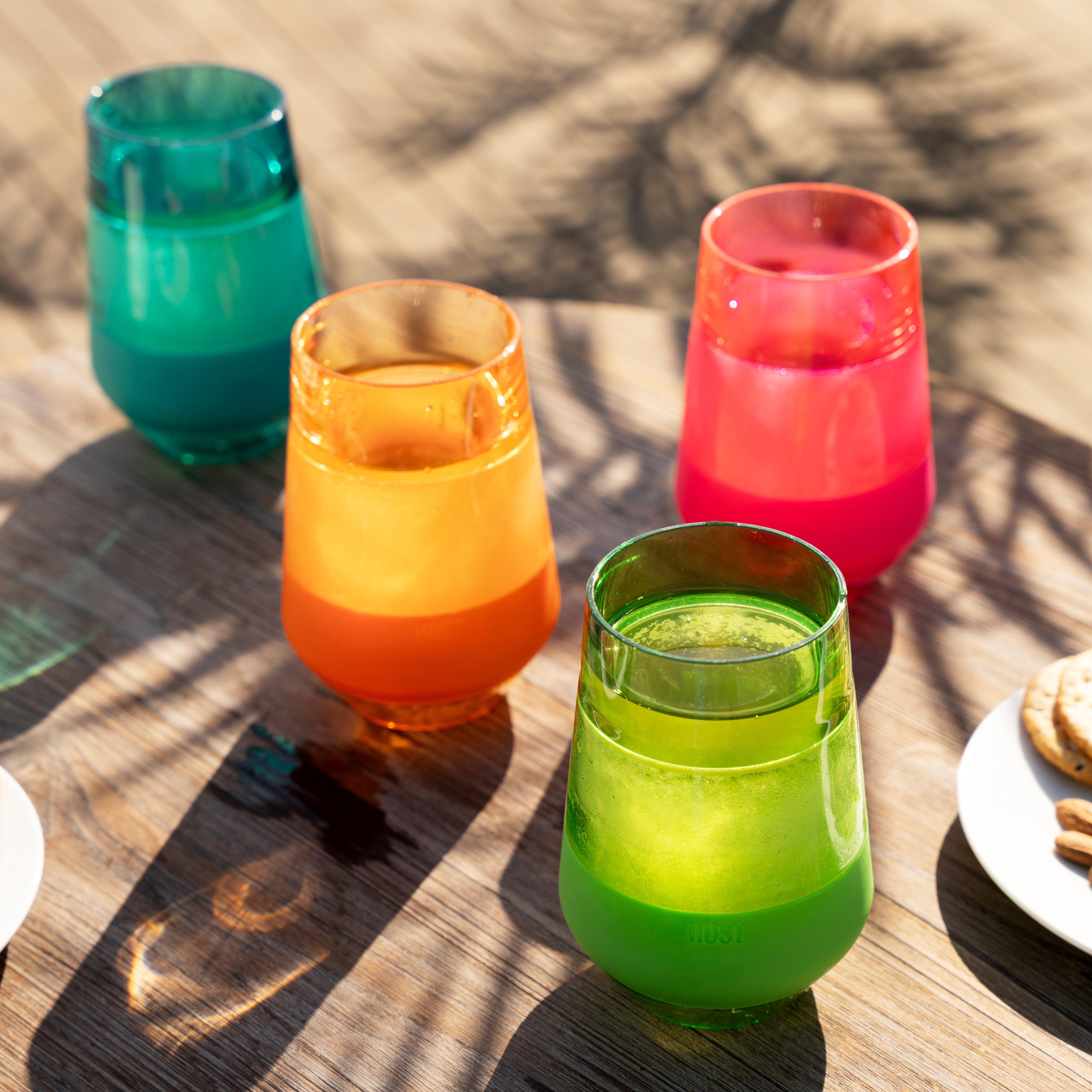 Wine FREEZE™ XL in Vivid Tinted Multicolor, Set of 4 - Decor Addict, LLC