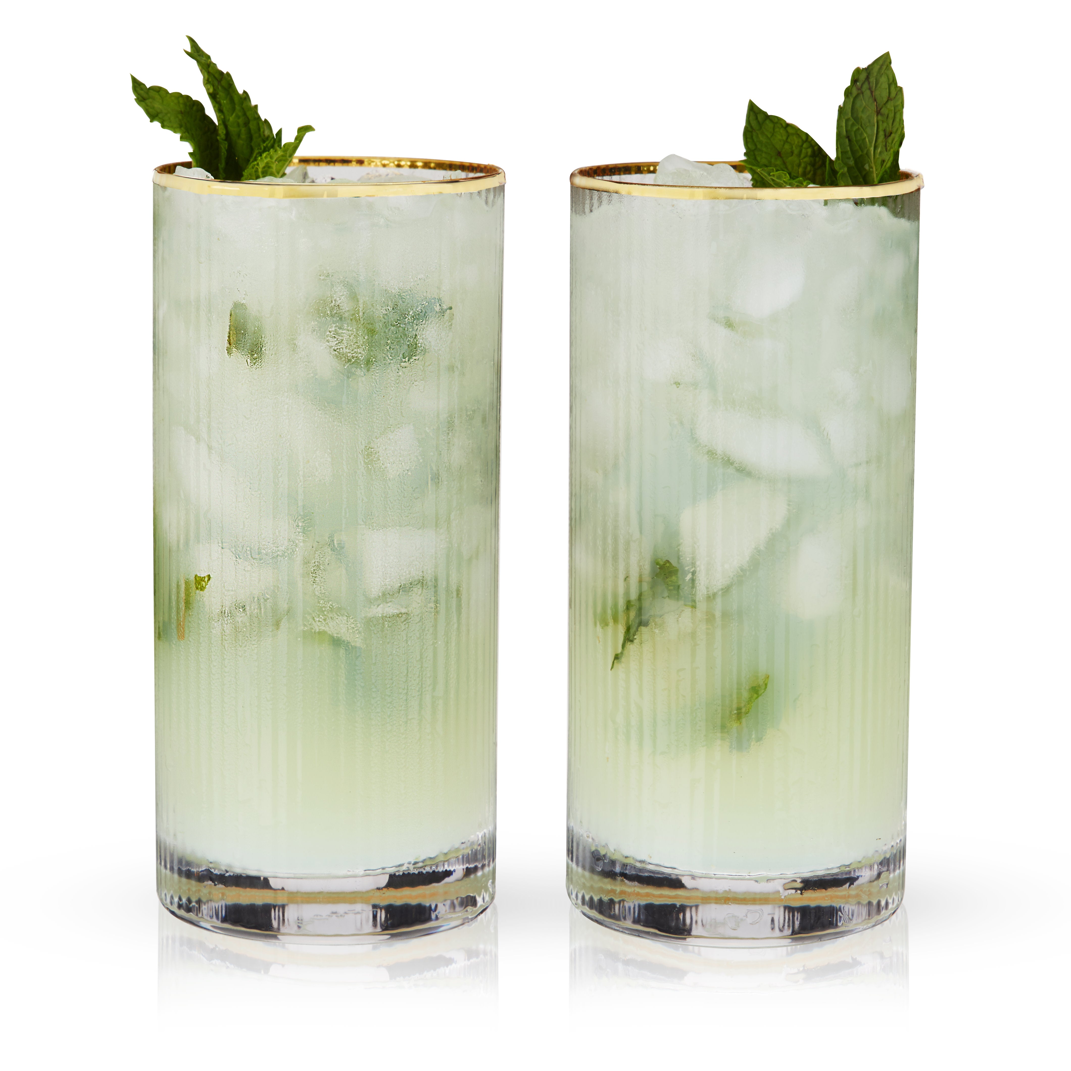 Meridian Crystal Highball Glasses Set of 2 - Decor Addict, LLC