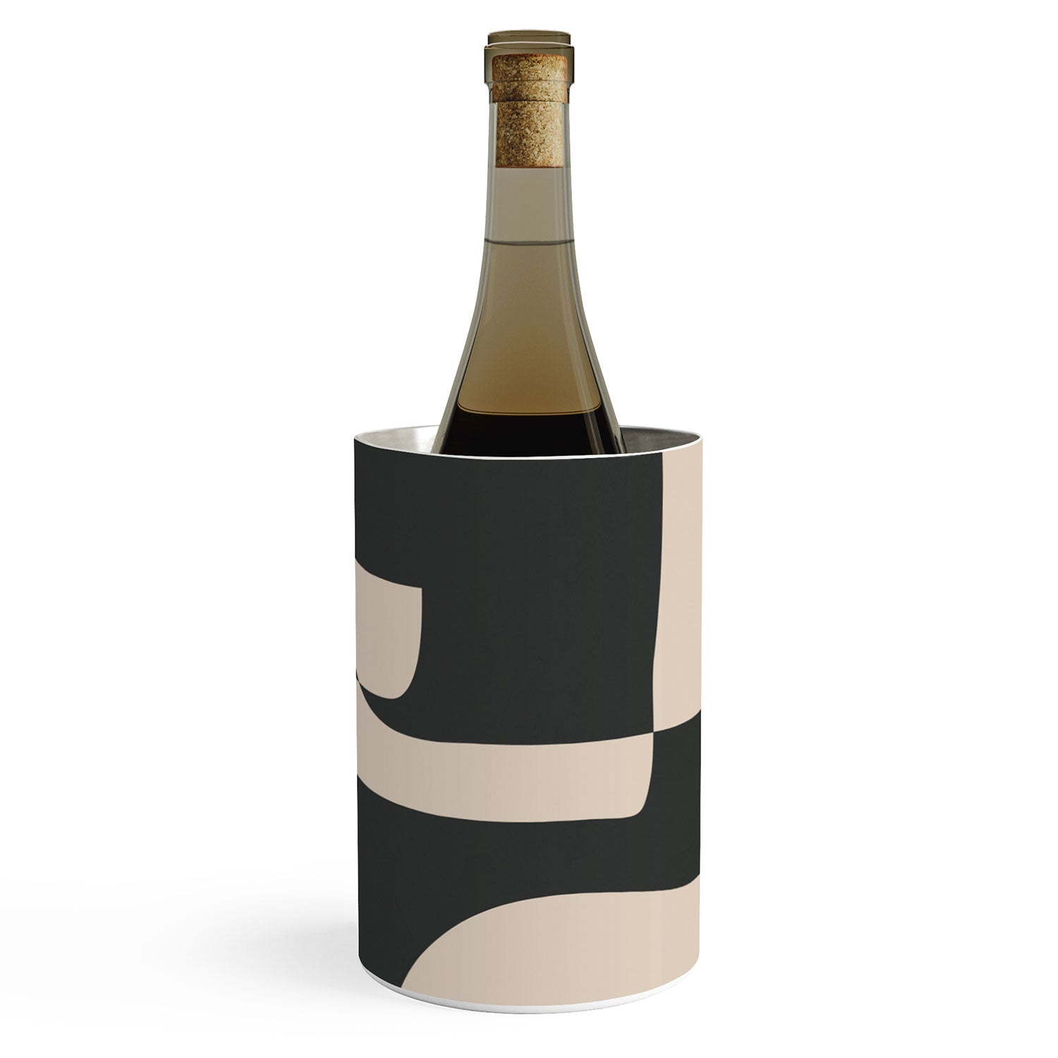 nadja modern abstract minimal art 3 wine chiller - Decor Addict, LLC
