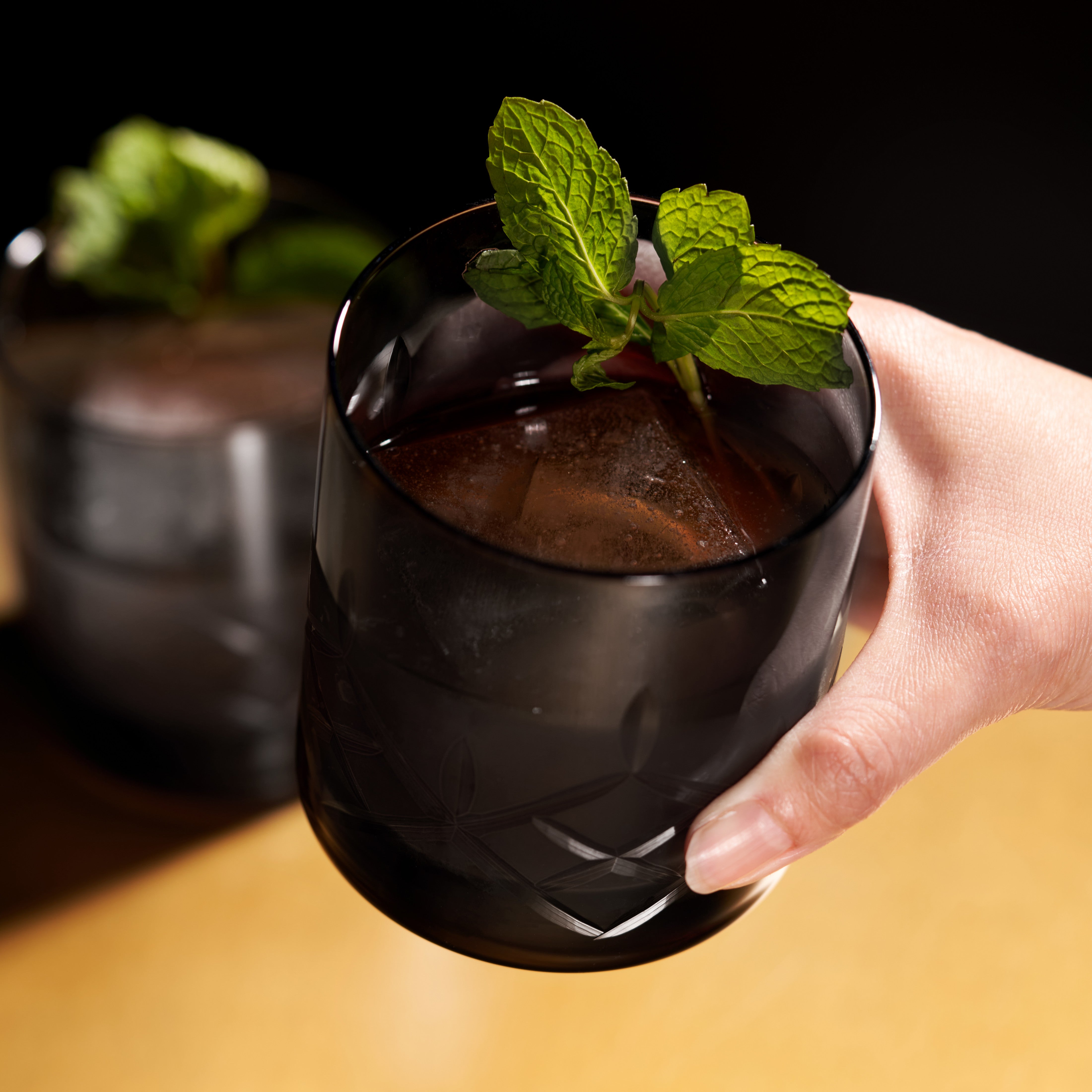 Admiral Crystal Rocks Glasses in Smoke Set of 2 - Decor Addict, LLC