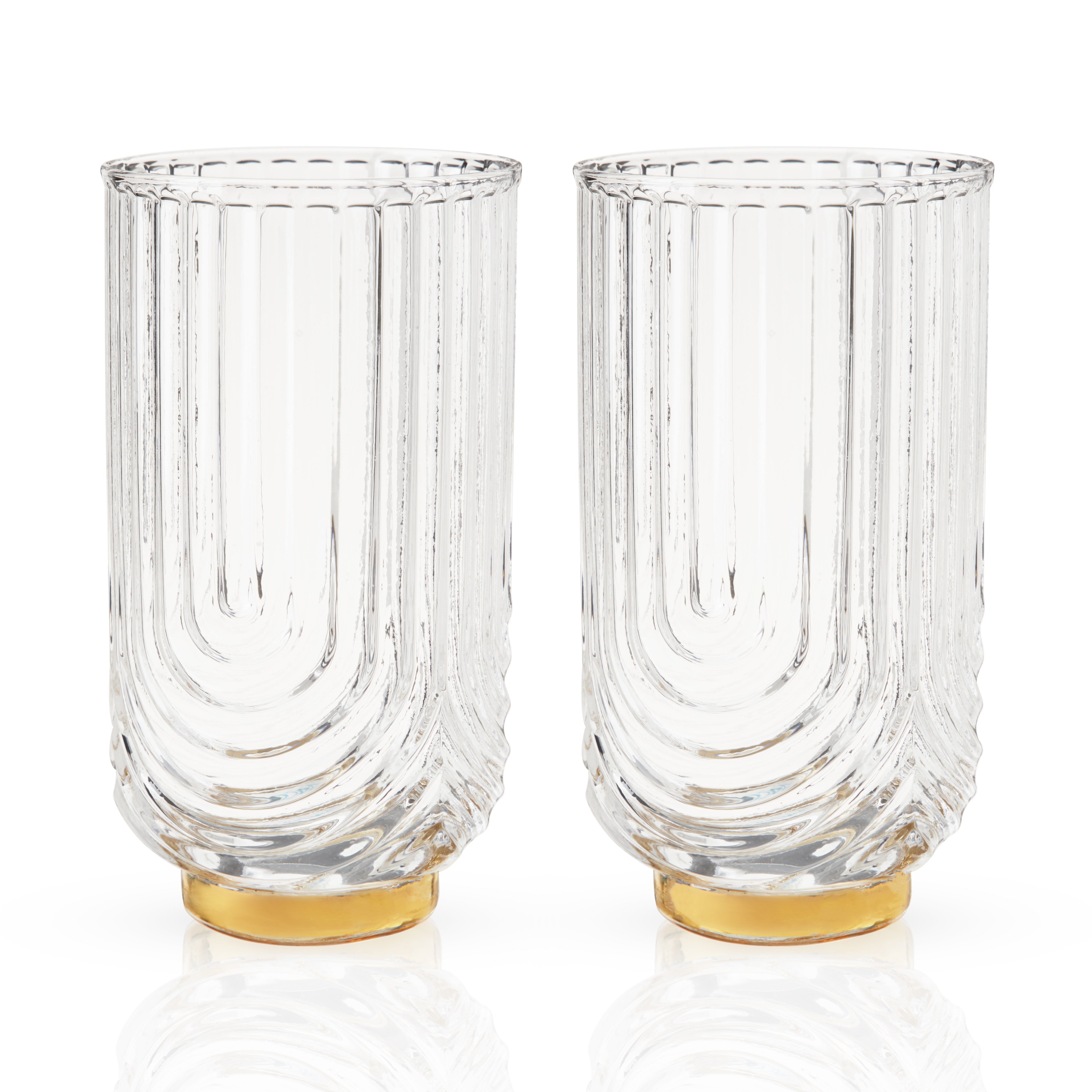 Gatsby Highball Glasses Set of 2 - Decor Addict, LLC