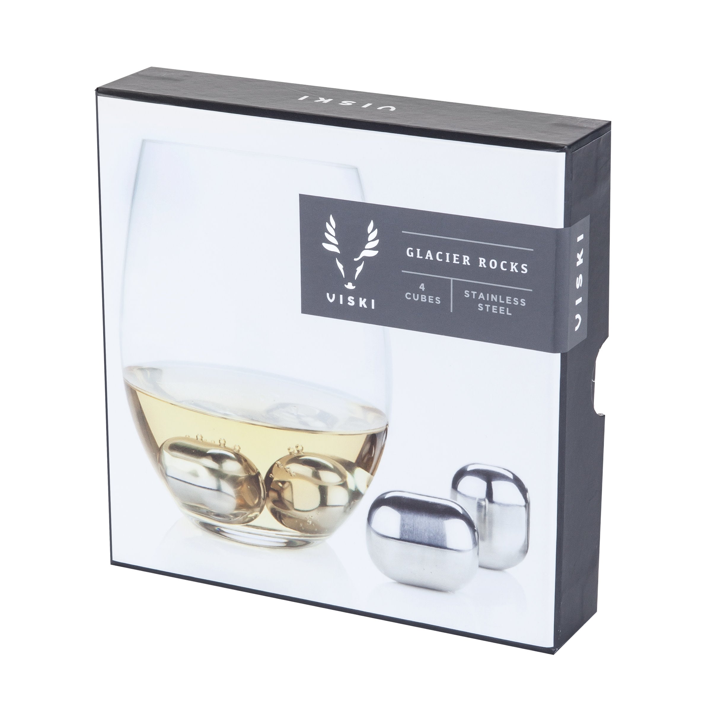 Glacier Rocks Stainless Steel Wine Globes Set of 4 - Decor Addict, LLC