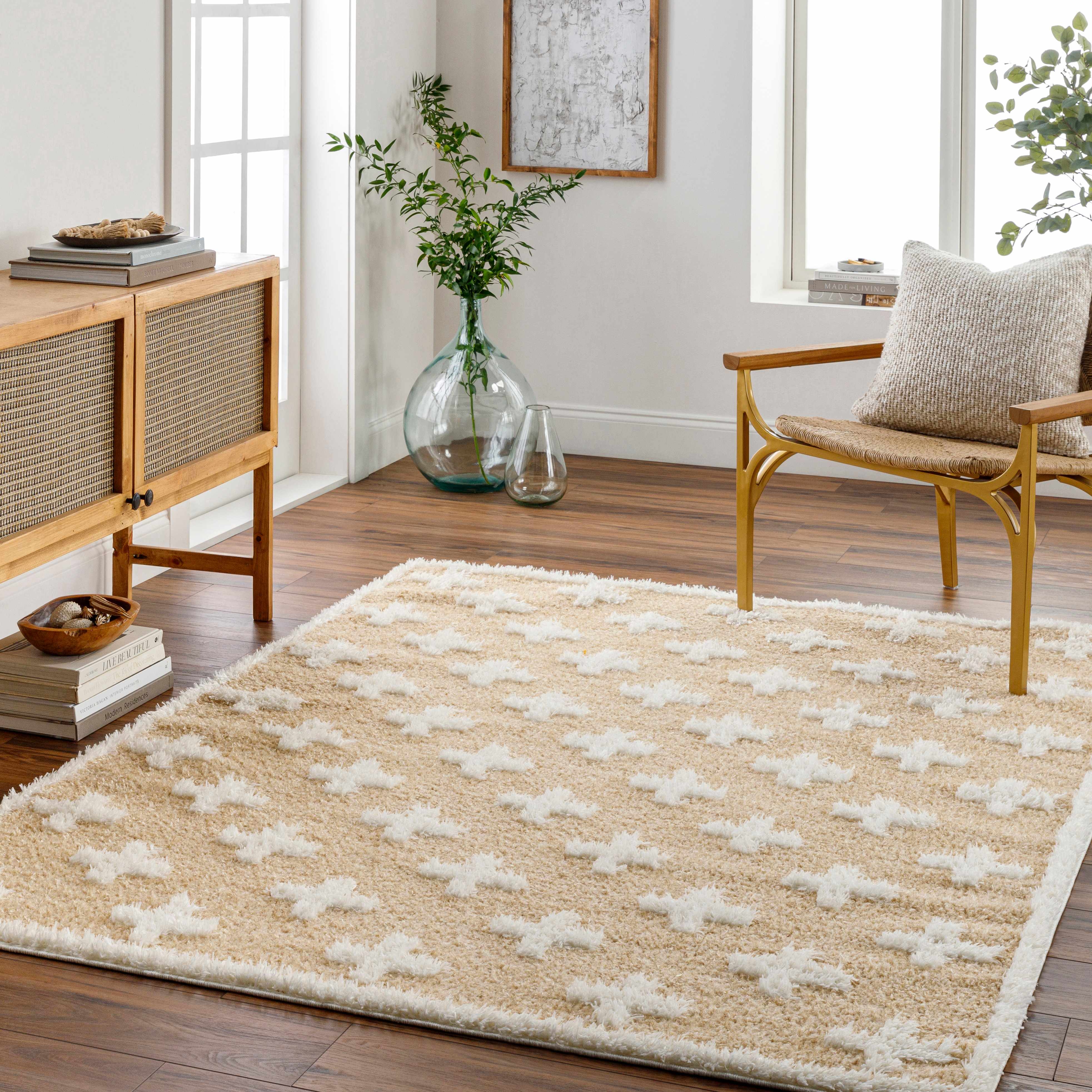 Satu Beige Area Rug - Decor Addict, LLC