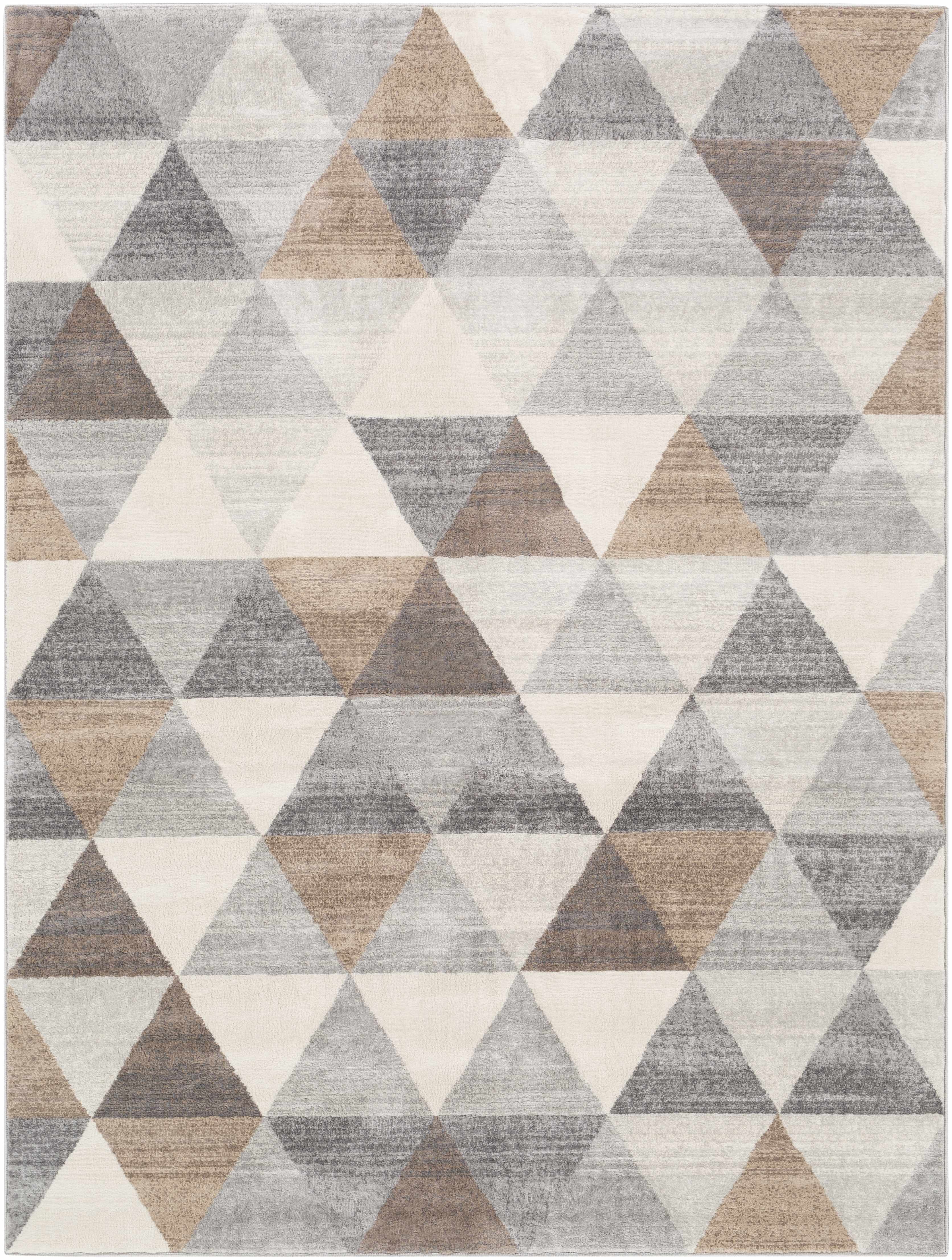 Sells Gray&Brown Triangles Area Carpet - Decor Addict, LLC