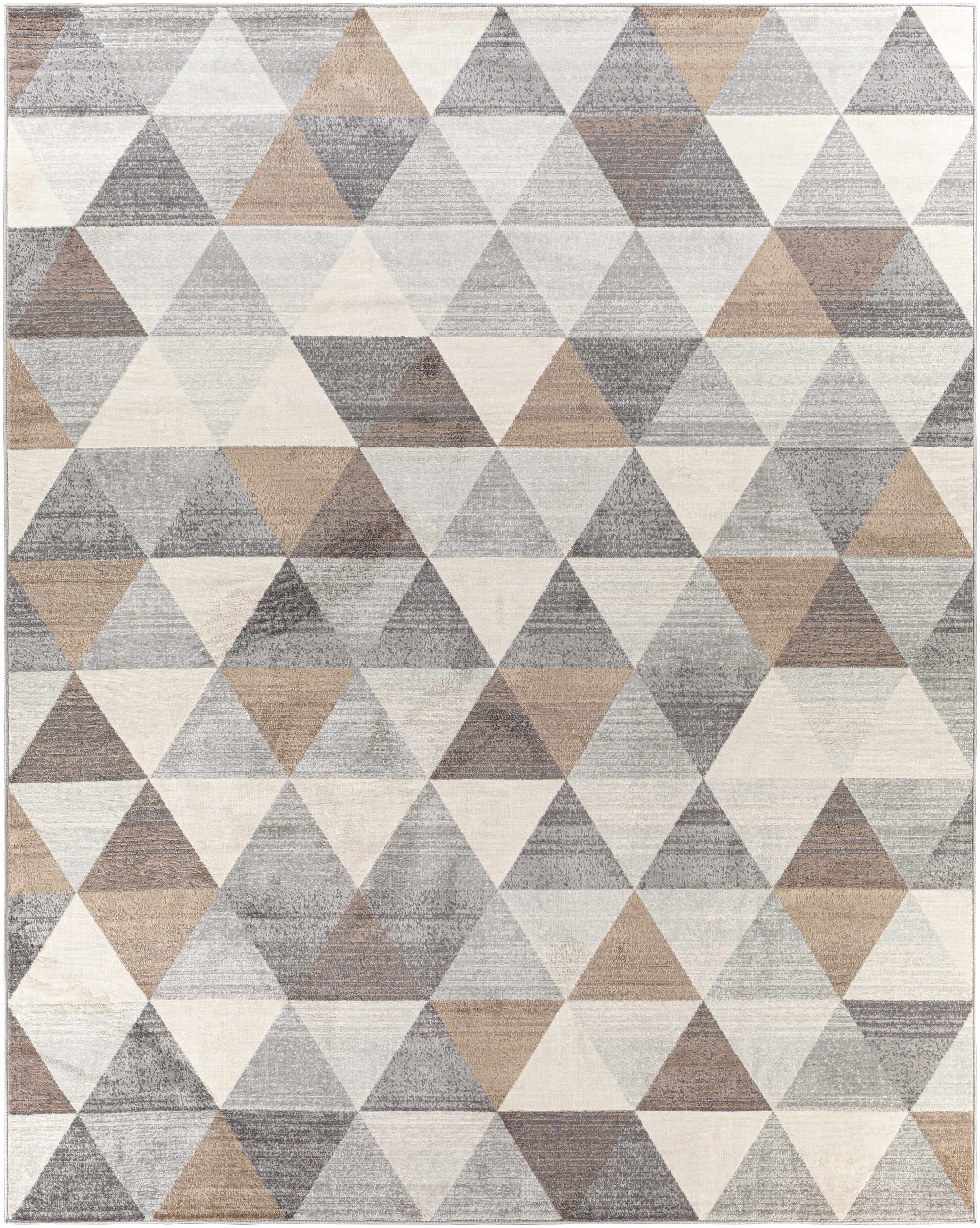 Sells Gray&Brown Triangles Area Carpet - Decor Addict, LLC