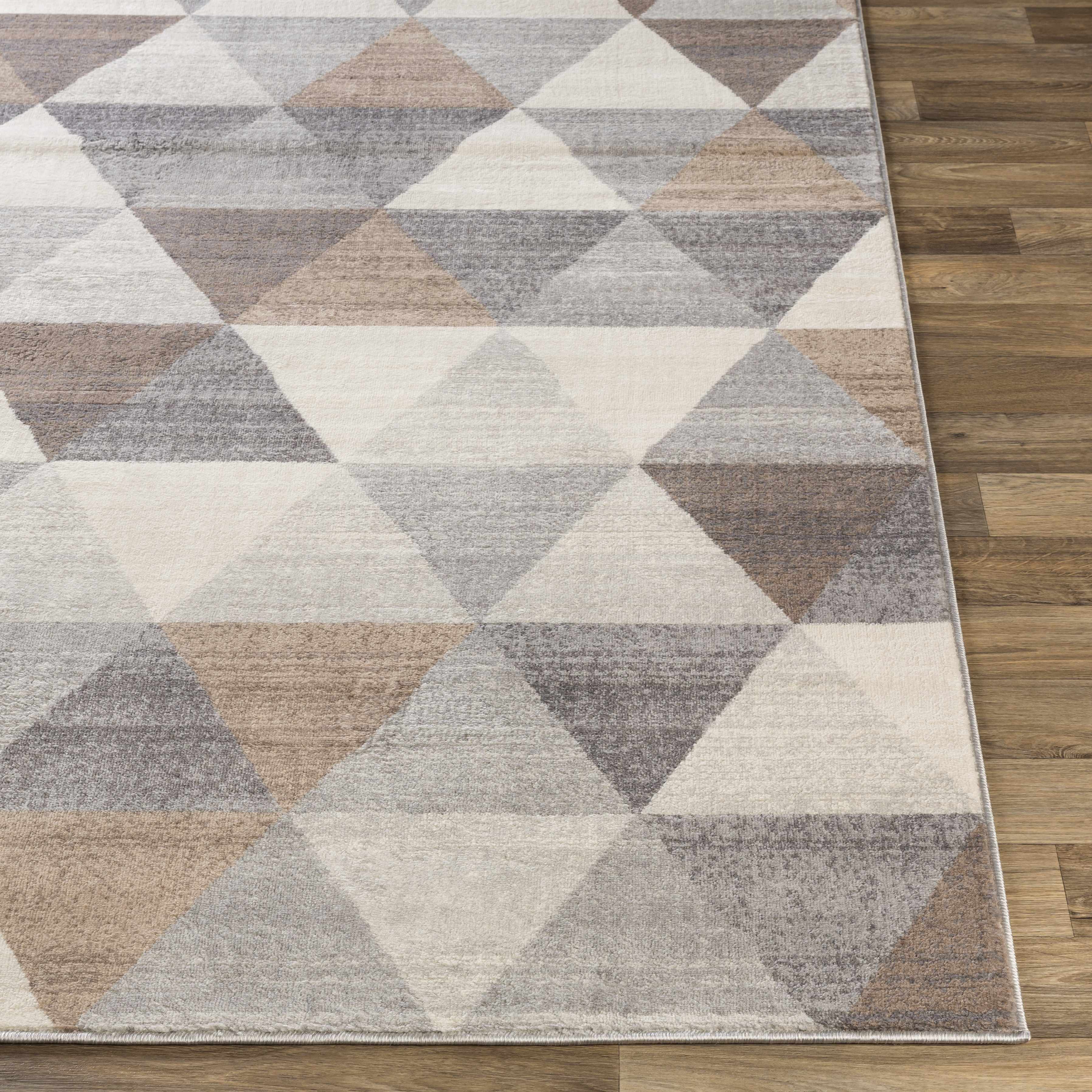 Sells Gray&Brown Triangles Area Carpet - Decor Addict, LLC