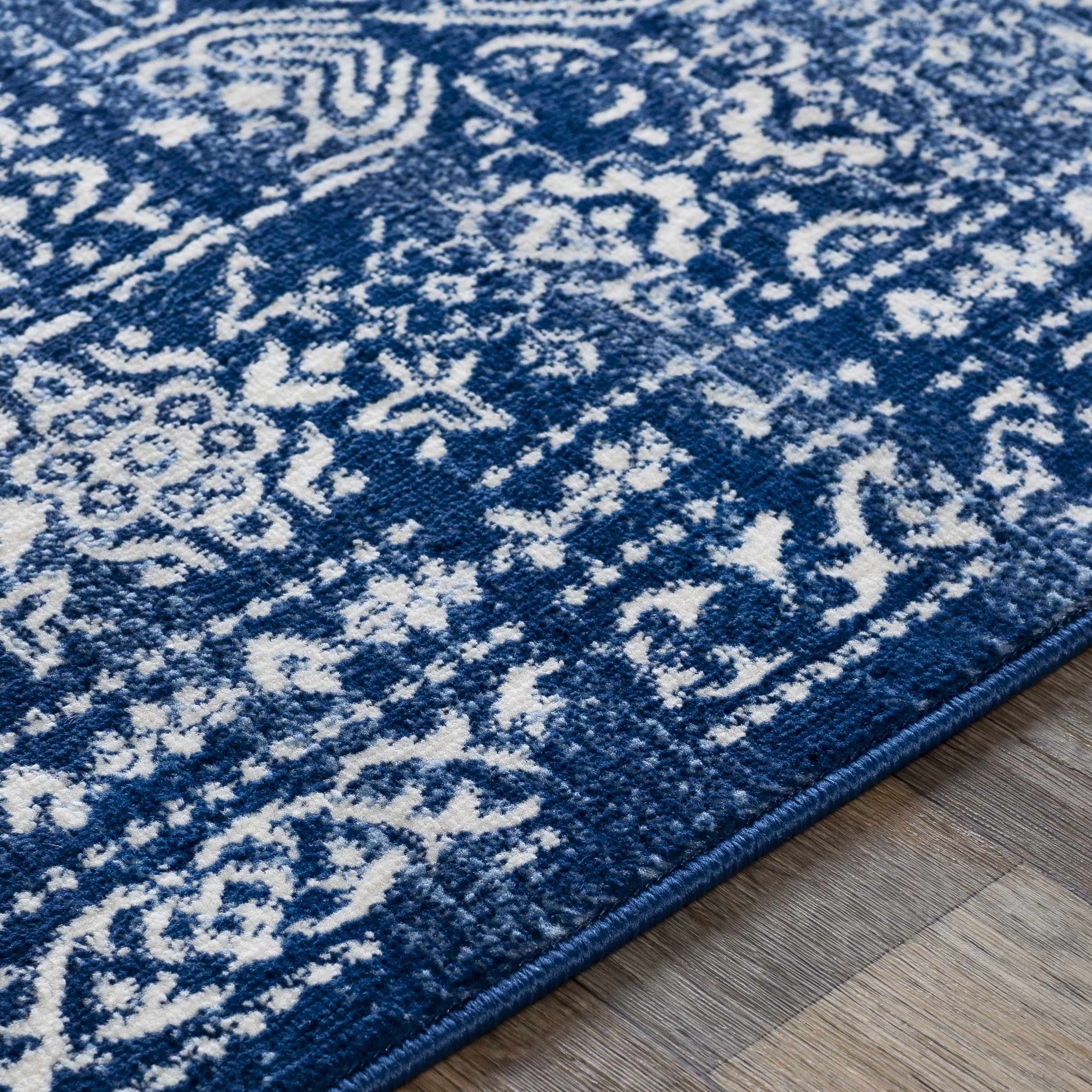 Michie Dark Blue Area Rug - Decor Addict, LLC