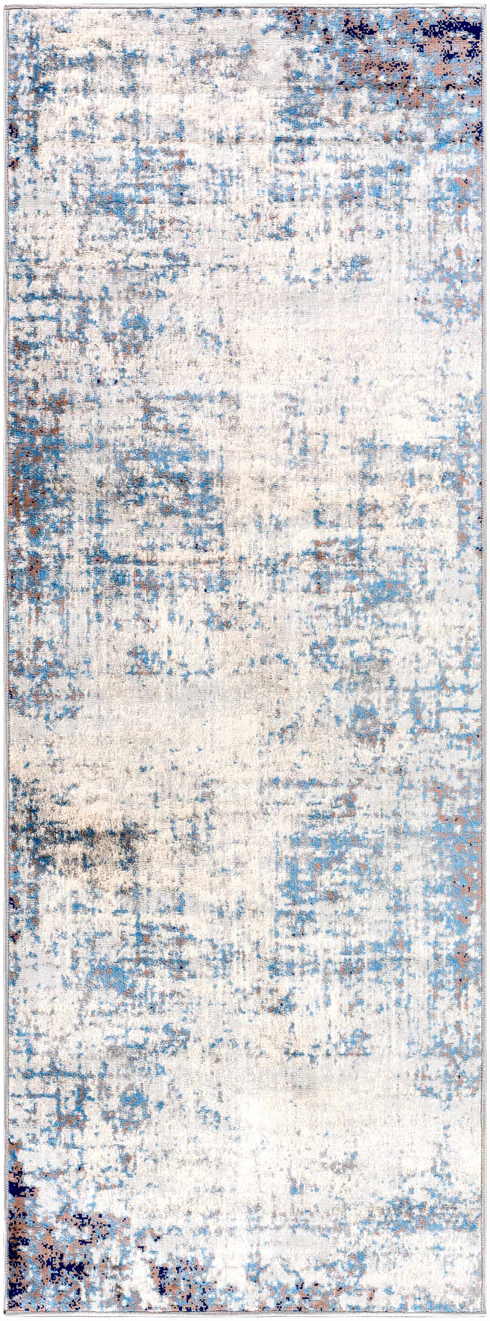 Texanna Abstract Blue/Gray Area Rug - Decor Addict, LLC